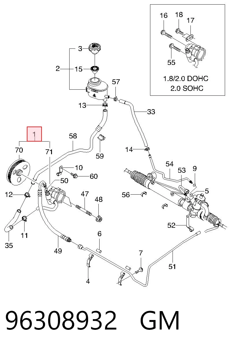 Comprar Bomba de dirección asistida Daewoo Nubira I J10, J15 a bajo precio
