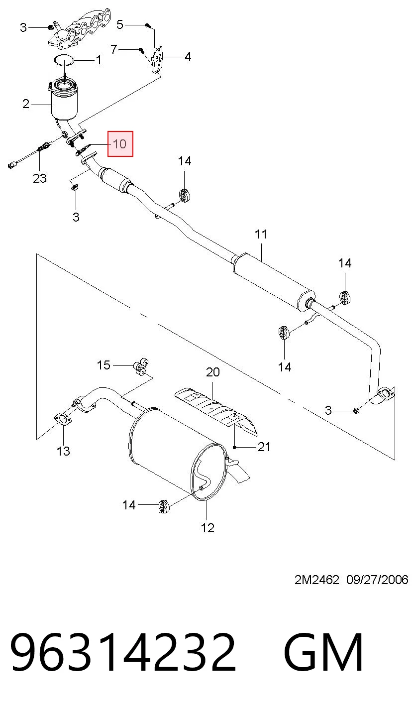 Comprar Junta de tubo de escape silenciador Spark (Matiz)  M200, M250