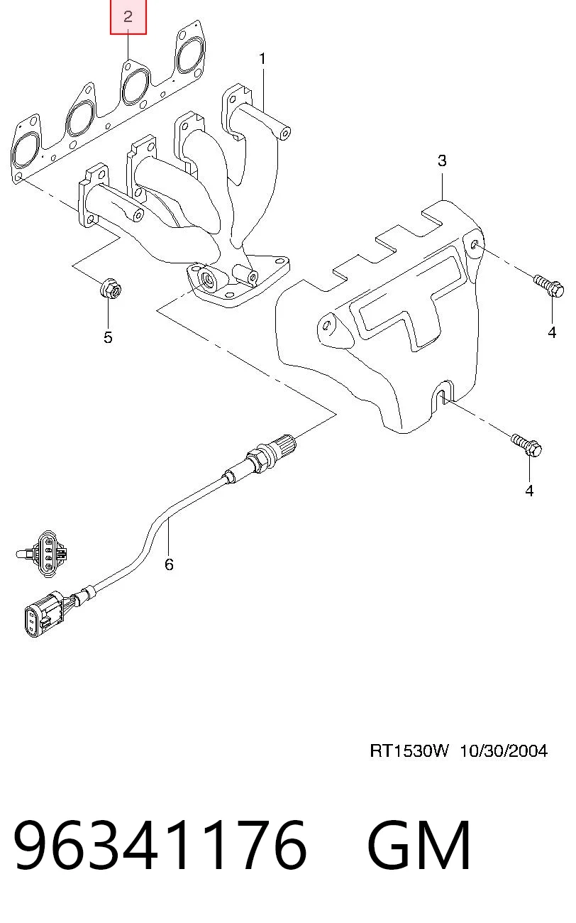 Junta de colector de escape Opel Combo A