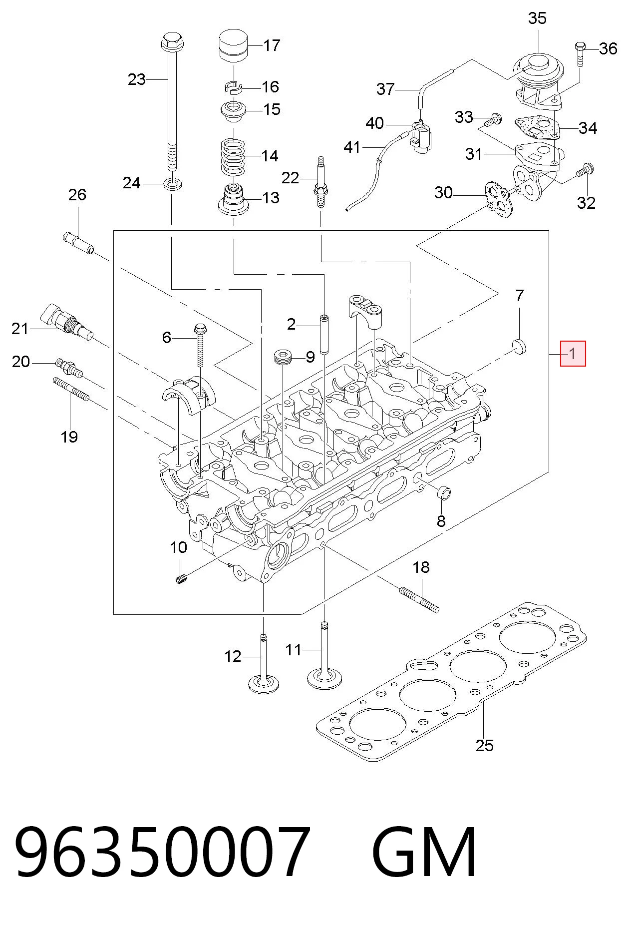 Cabeza del motor para Daewoo Nubira I J10, J15