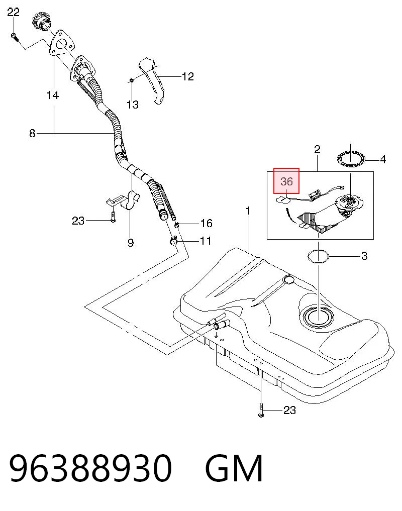 Aforador para Daewoo Lanos KLAT