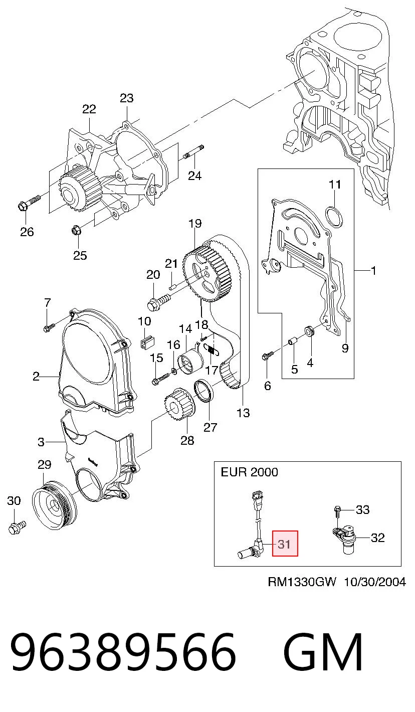 Comprar Sensor de posición del cigüeñal Daewoo Matiz  KLYA a bajo precio
