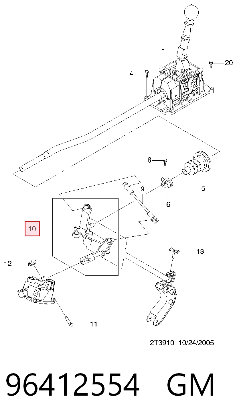 Mecanismo selector de marchas Chevrolet Aveo II sedán (T250, T255) (2005 - 2011) precio, desde 24,68 EUR
