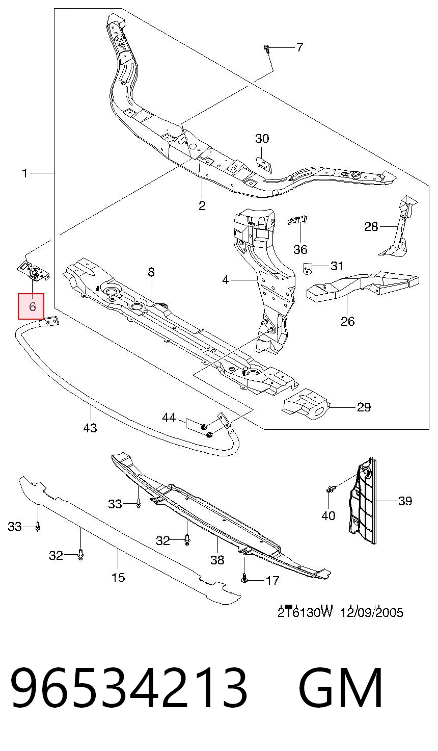 Cerradura de Capot para Chevrolet Aveo II T250, T255
