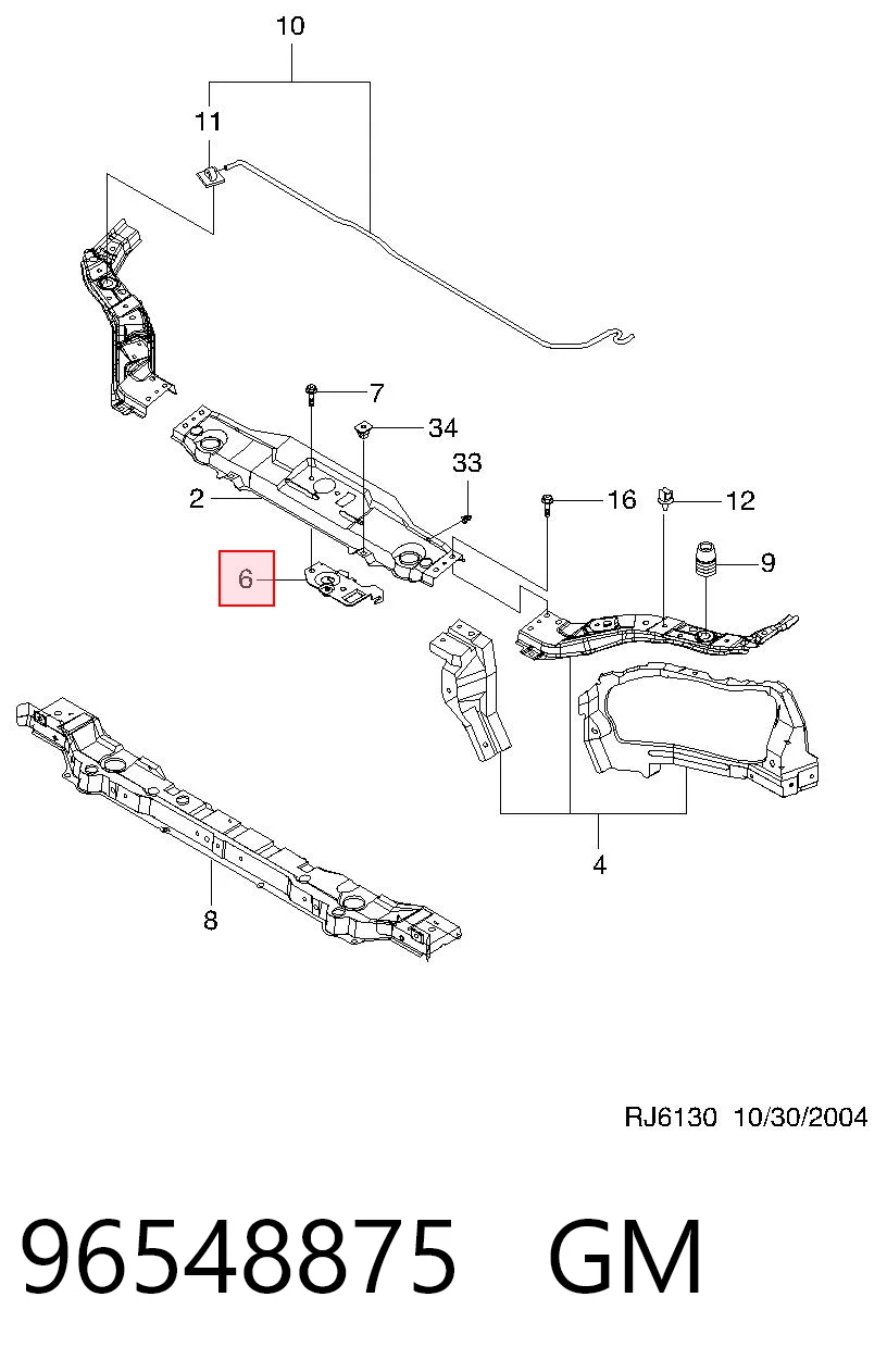 Comprar Cerradura del capó Chevrolet Lacetti J200 a bajo precio