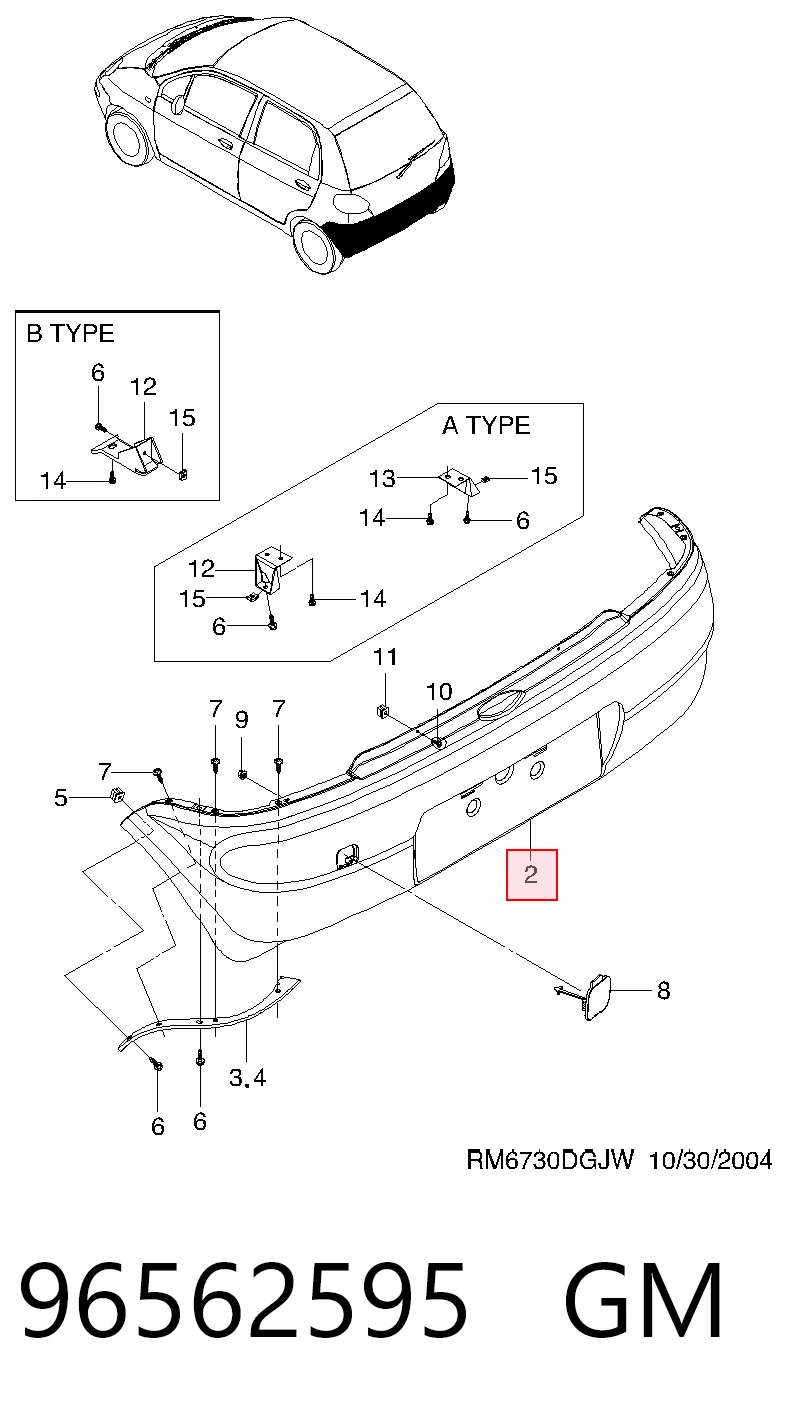 Comprar Parachoques trasero Daewoo Matiz  KLYA a bajo precio