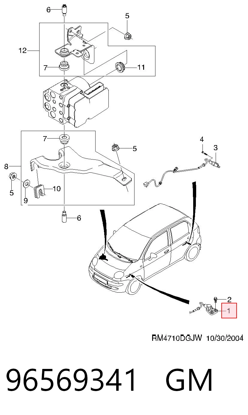 Sensor ABS delantero Daewoo Matiz  hatchback comprar en España