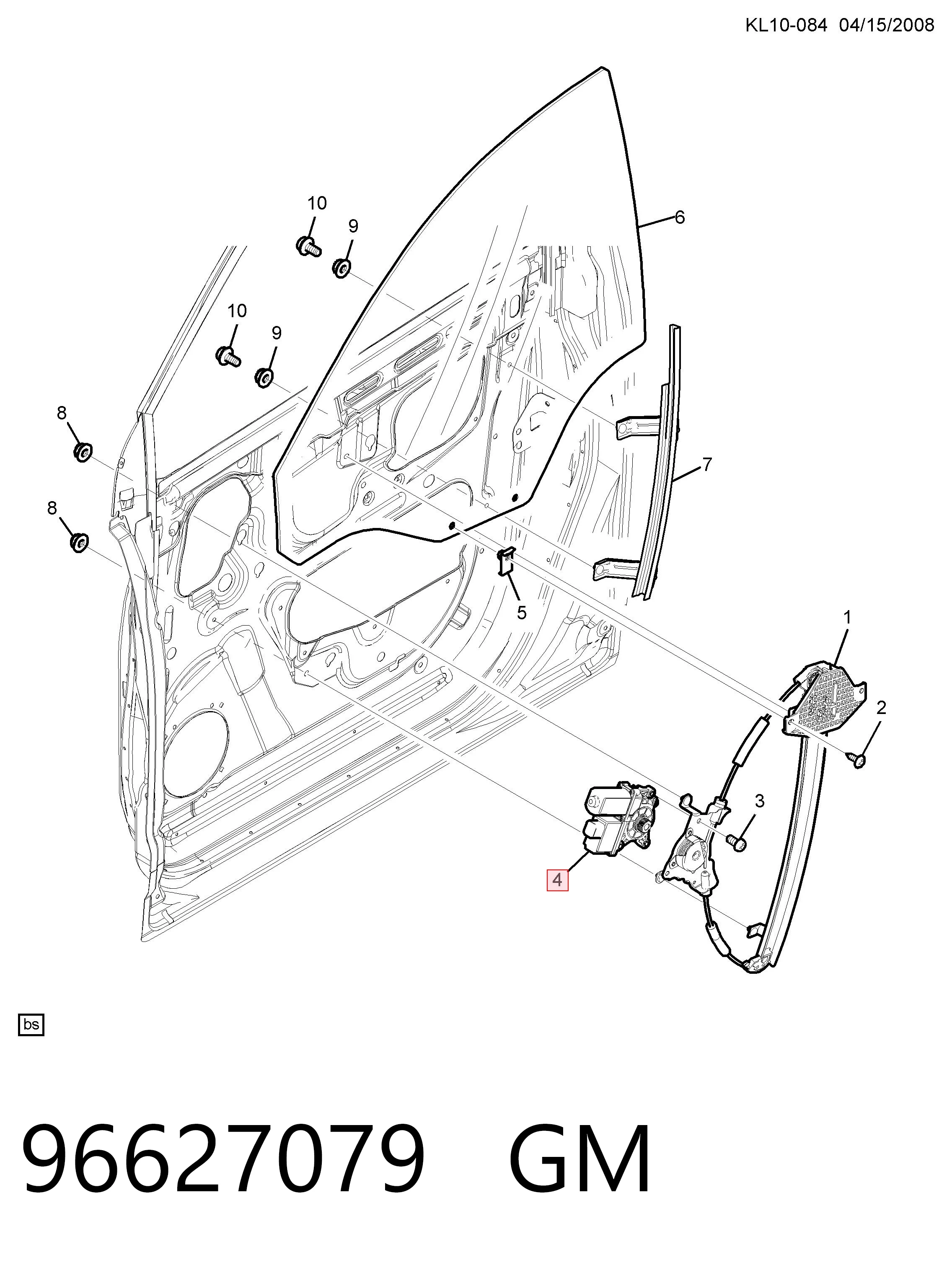 Comprar 96541800 Opel Motor ventanilla coche, puerta delantera izquierda