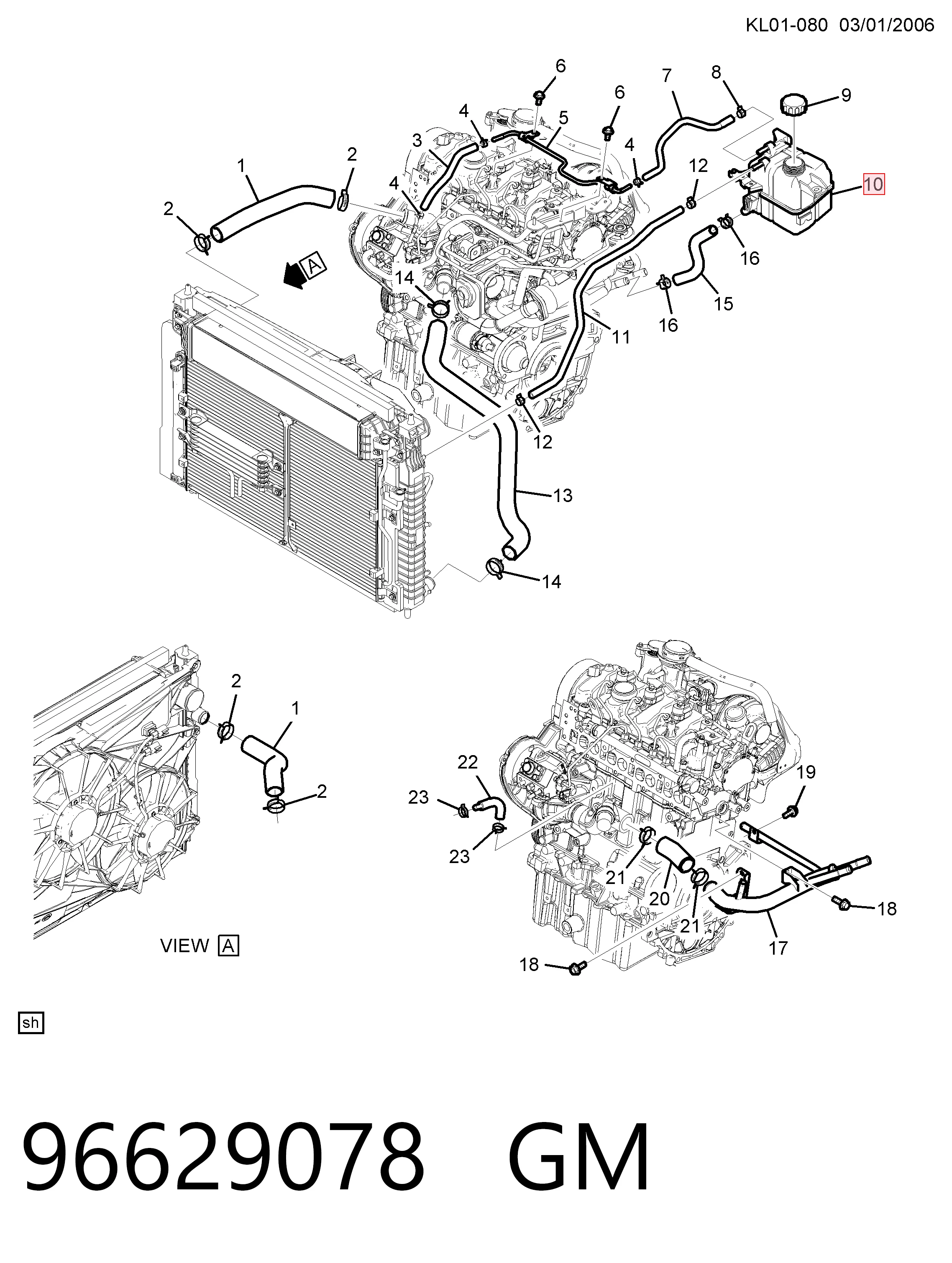 Depósito de expansión para Chevrolet Captiva I C100