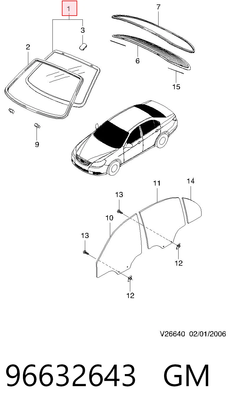 Parabrisas para Chevrolet Aveo T250, T255