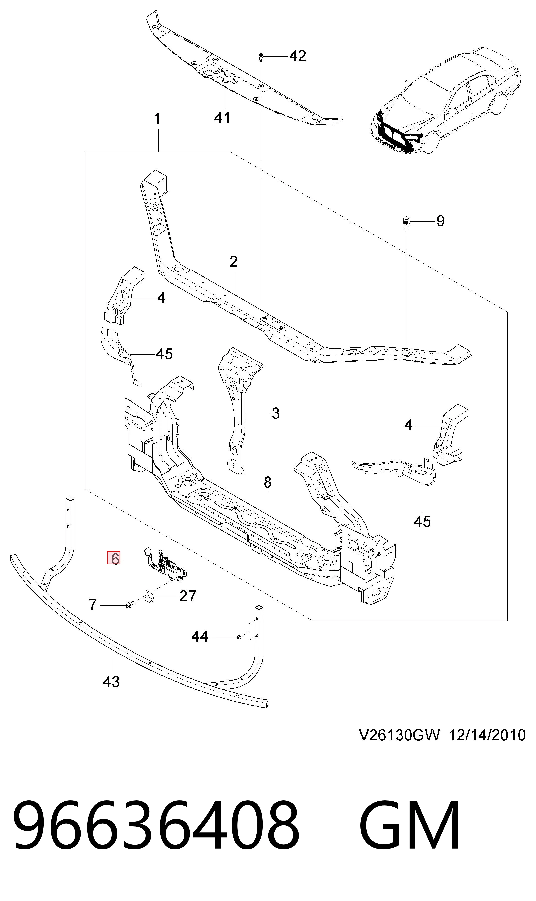 Comprar Cerradura del capó Chevrolet Epica V250 a bajo precio
