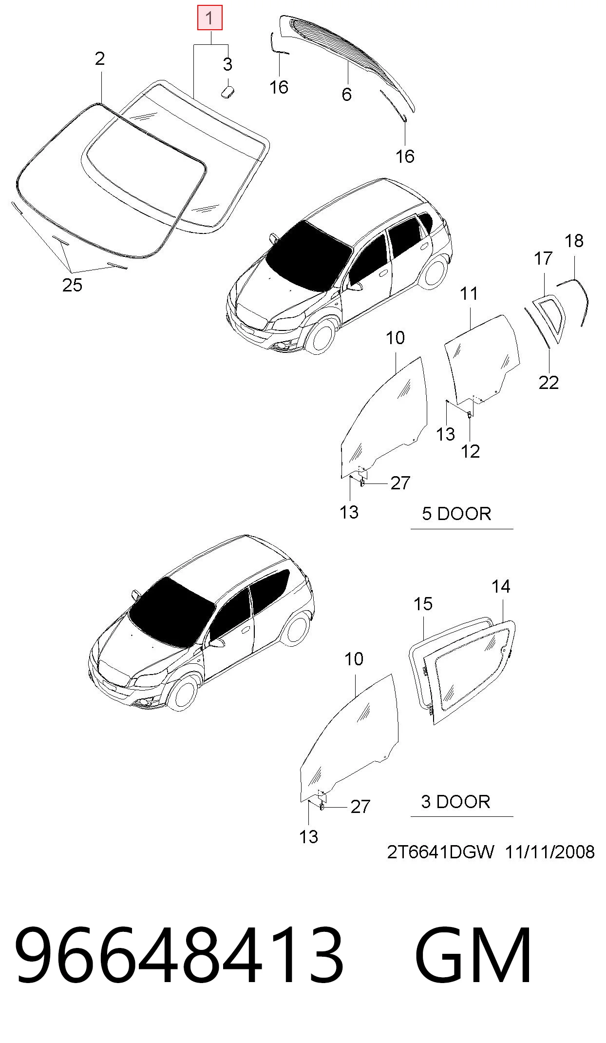Comprar Parabrisas Chevrolet Aveo II T250, T255