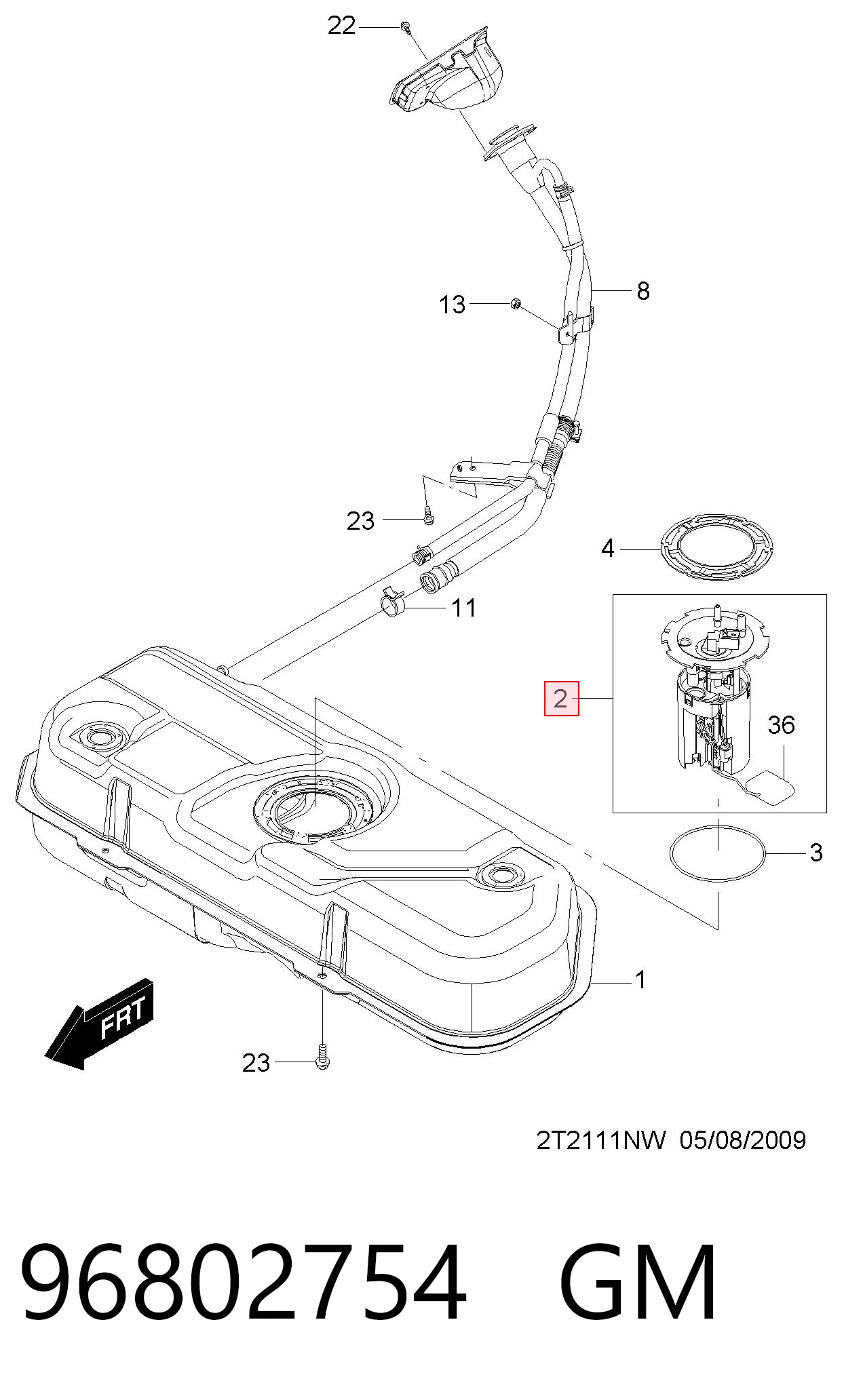 Comprar 95037379 Opel Bomba de combustible eléctrica