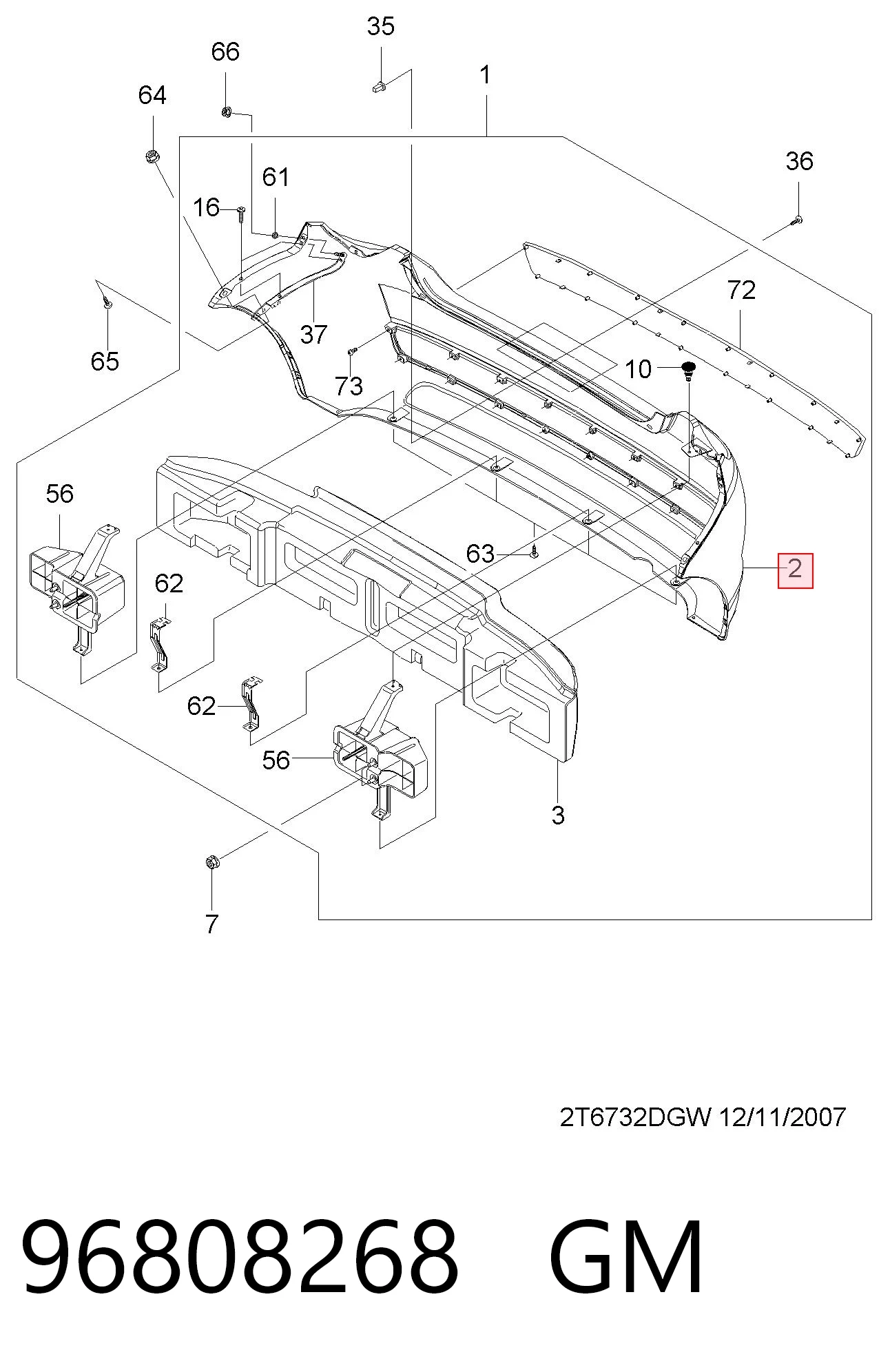 Comprar Parachoques trasero Chevrolet Aveo II T250, T255