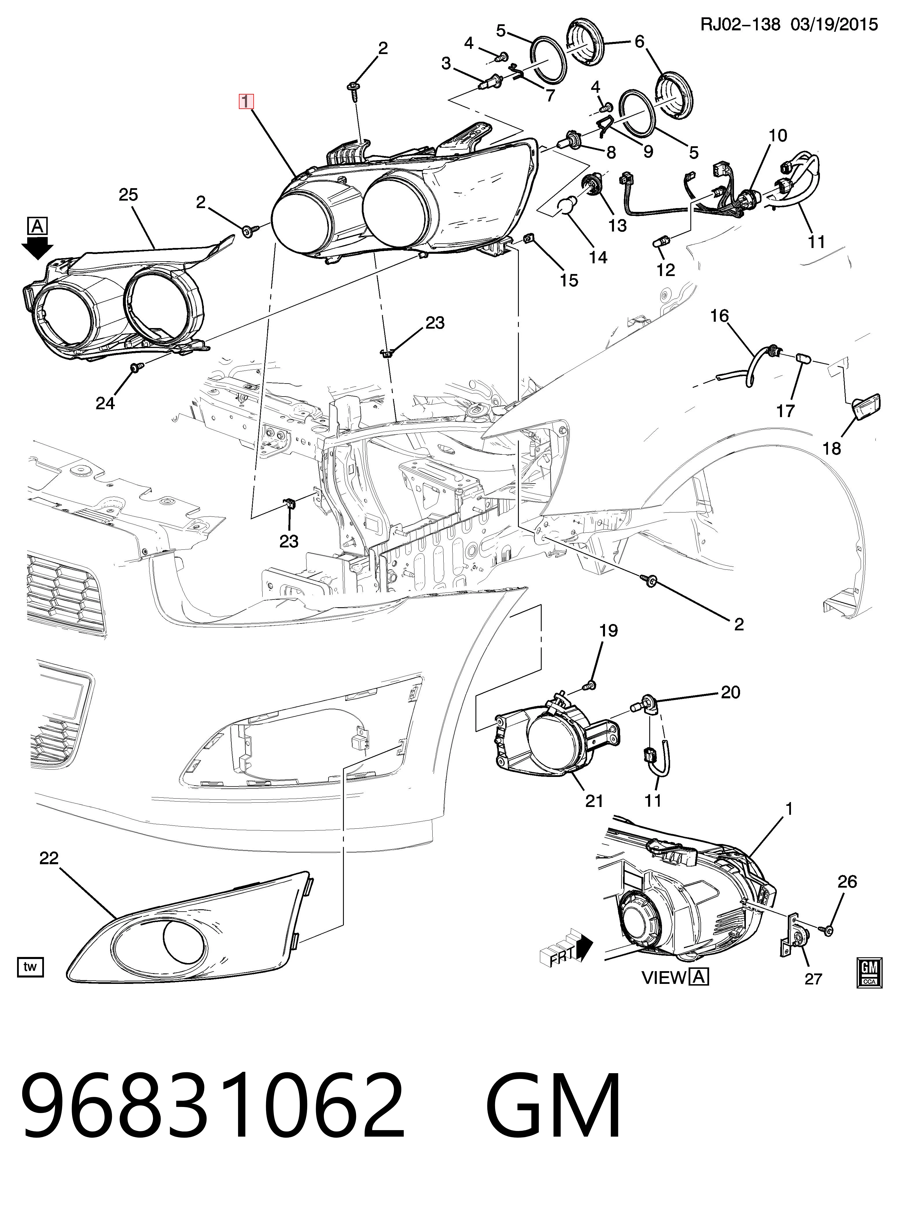 Comprar Faro derecho Chevrolet Aveo III T300