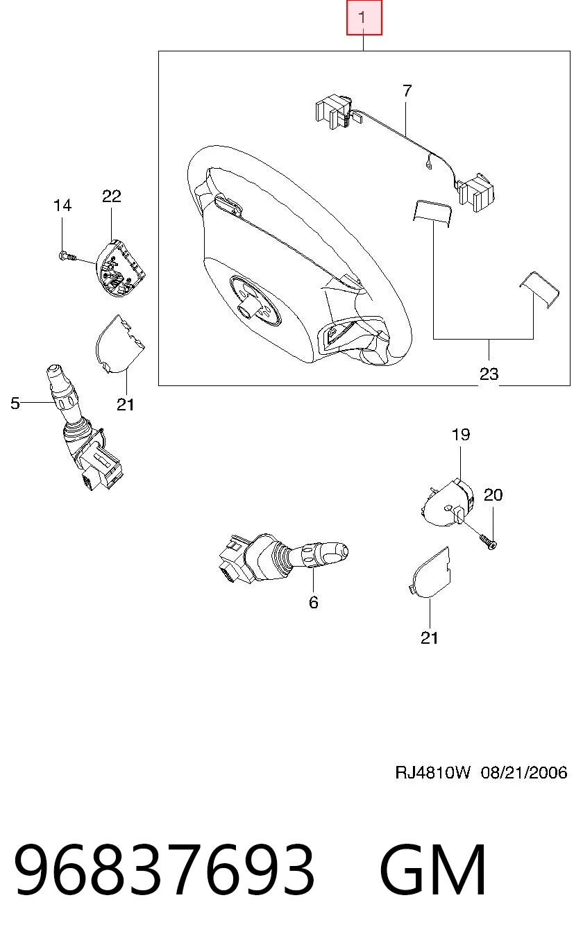 Volante para Chevrolet Lacetti  J200