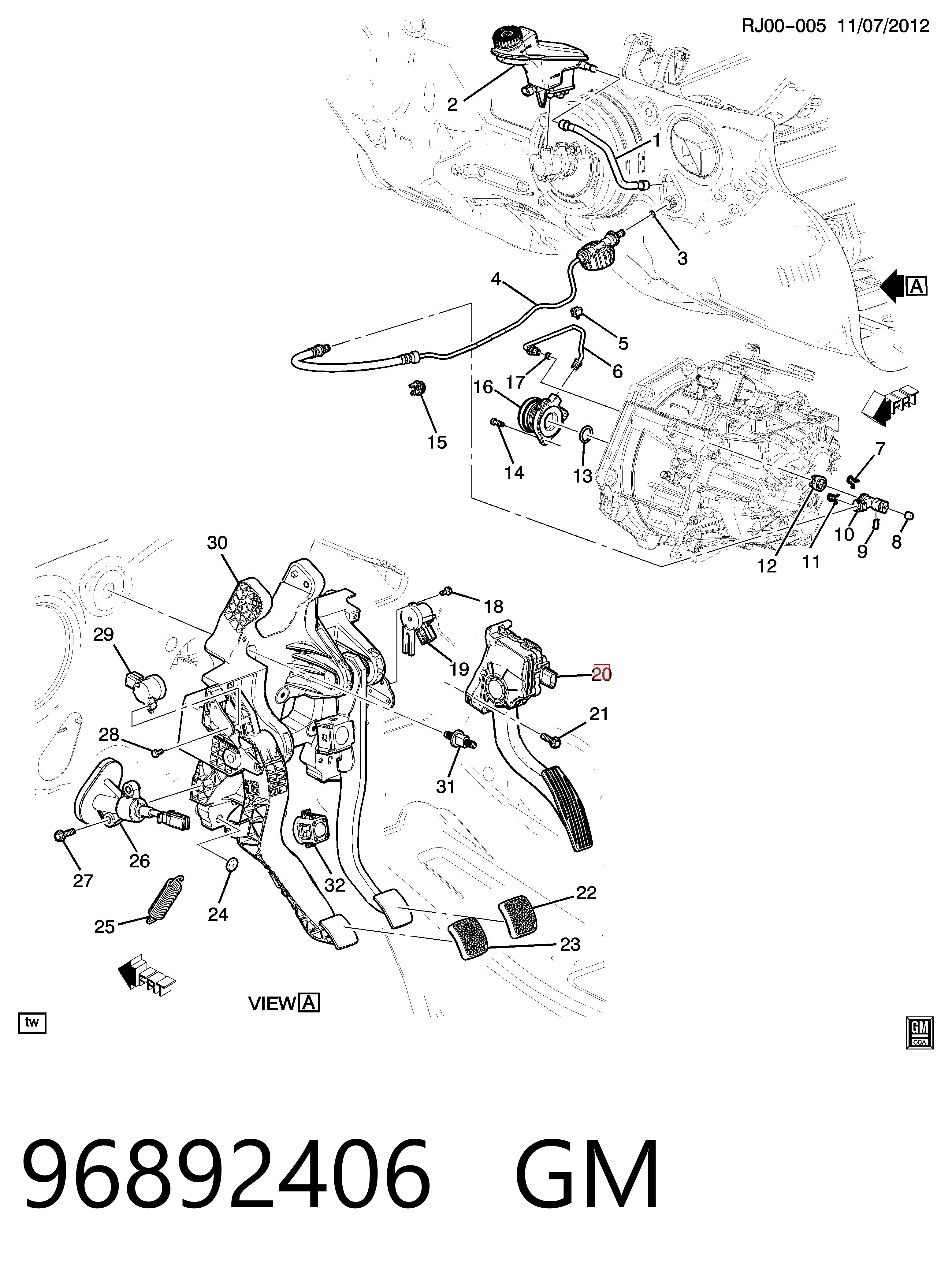 Pedal del acelerador 42758409 Peugeot/Citroen