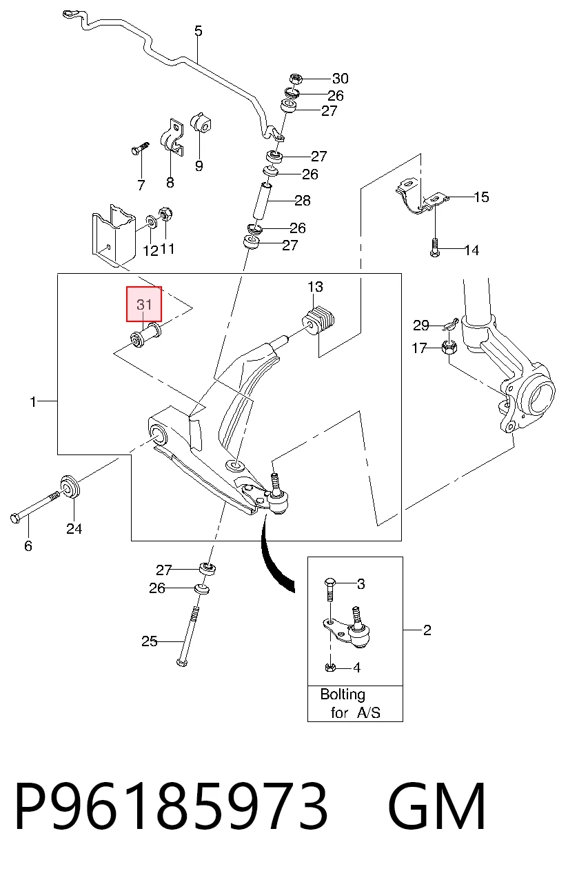 Silentblock suspension Daewoo Lanos sedán comprar en España