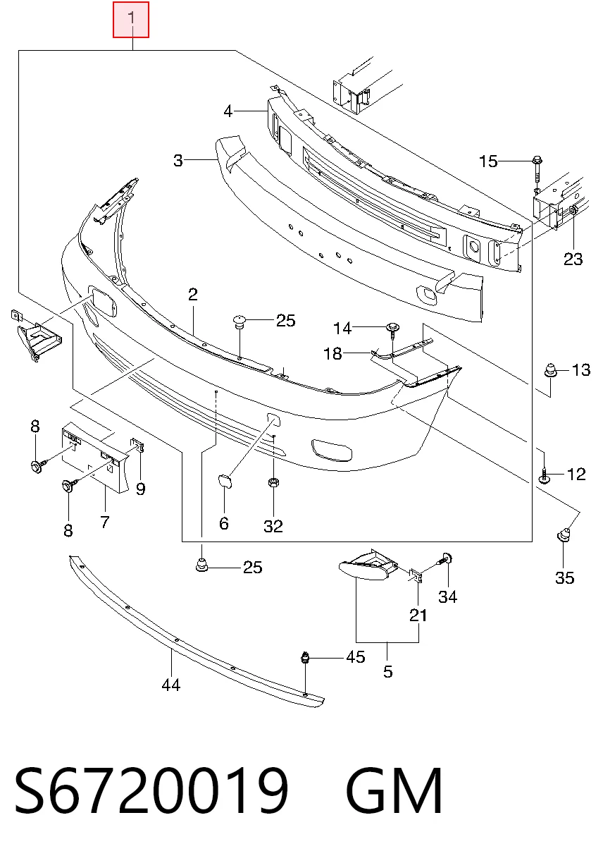Paragolpes delantero para Daewoo Nubira I J10, J15