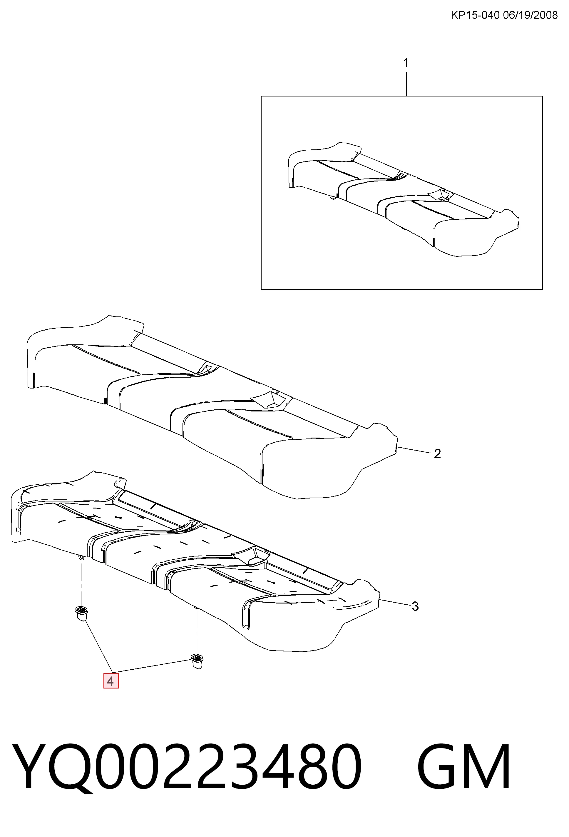 Fijador de asiento trasero Peugeot/Citroen YQ00223480 precio, desde 3,39 EUR