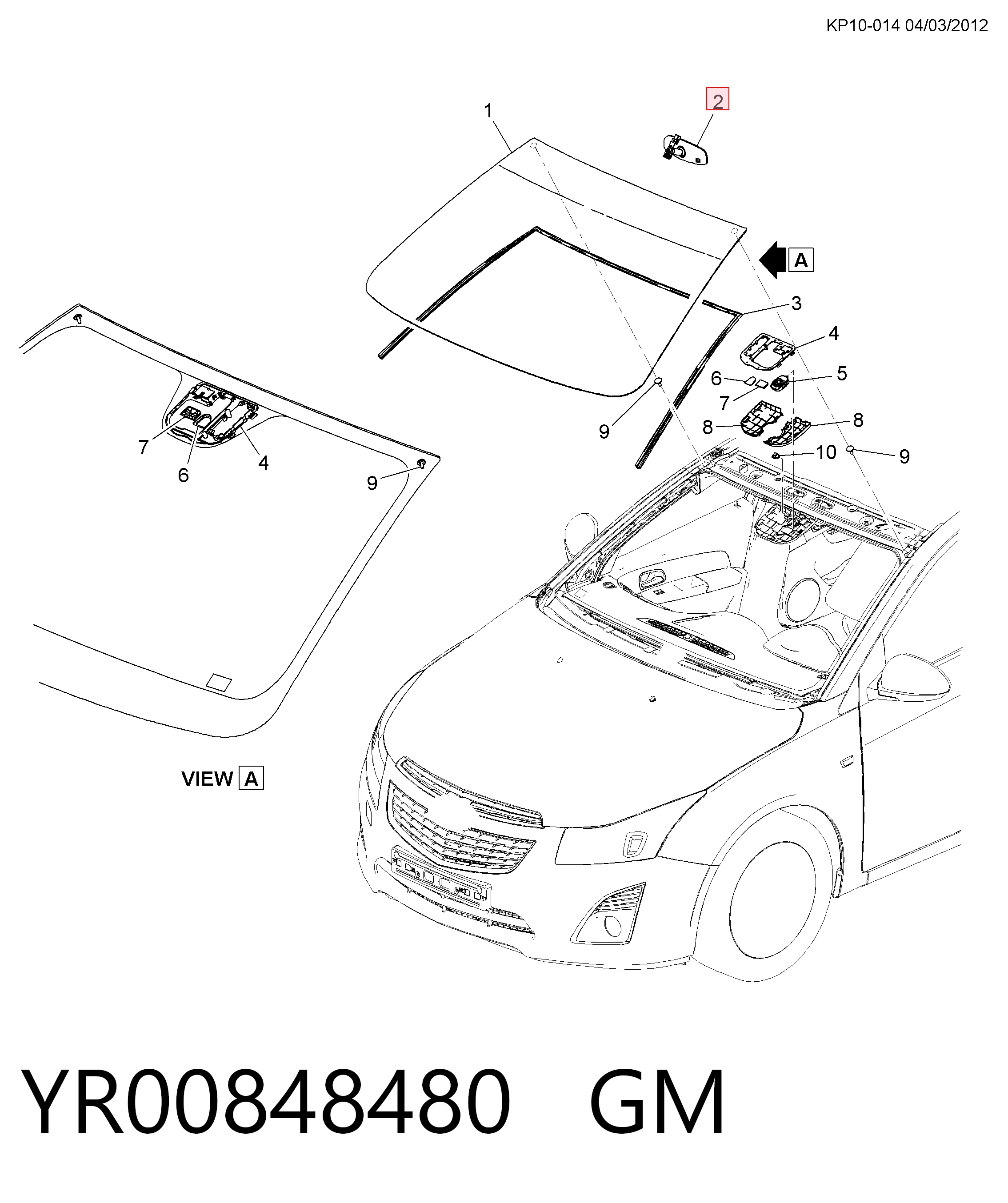 Espejo interior Opel Astra J hatchback (2009 - 2016) precio, desde 35,48 EUR