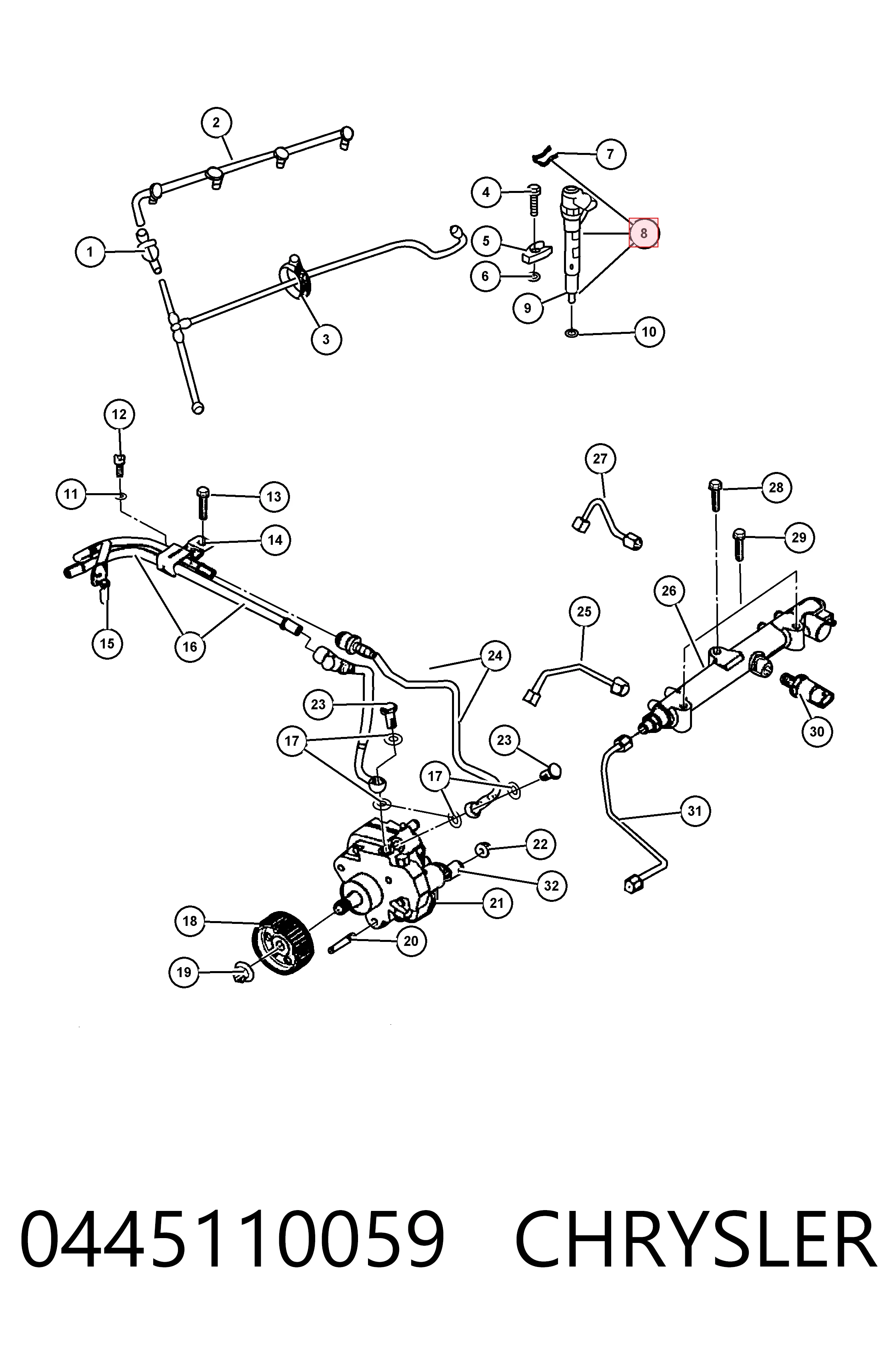 Inyectores Chrysler Voyager III monovolumen (RG, RS) (1999 - 2008) precio, desde 60,98 EUR