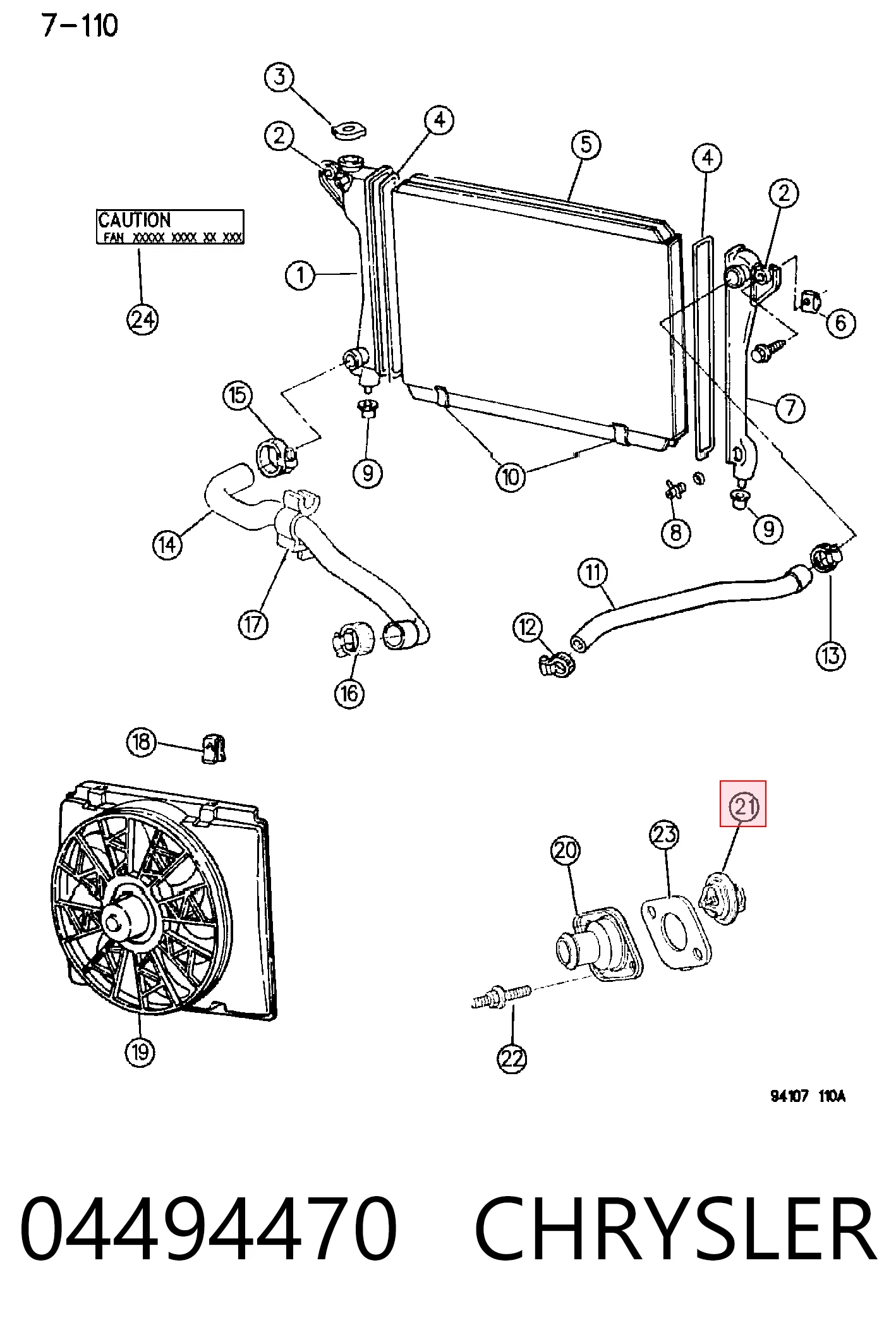 Termostato 04494470 CHRYSLER