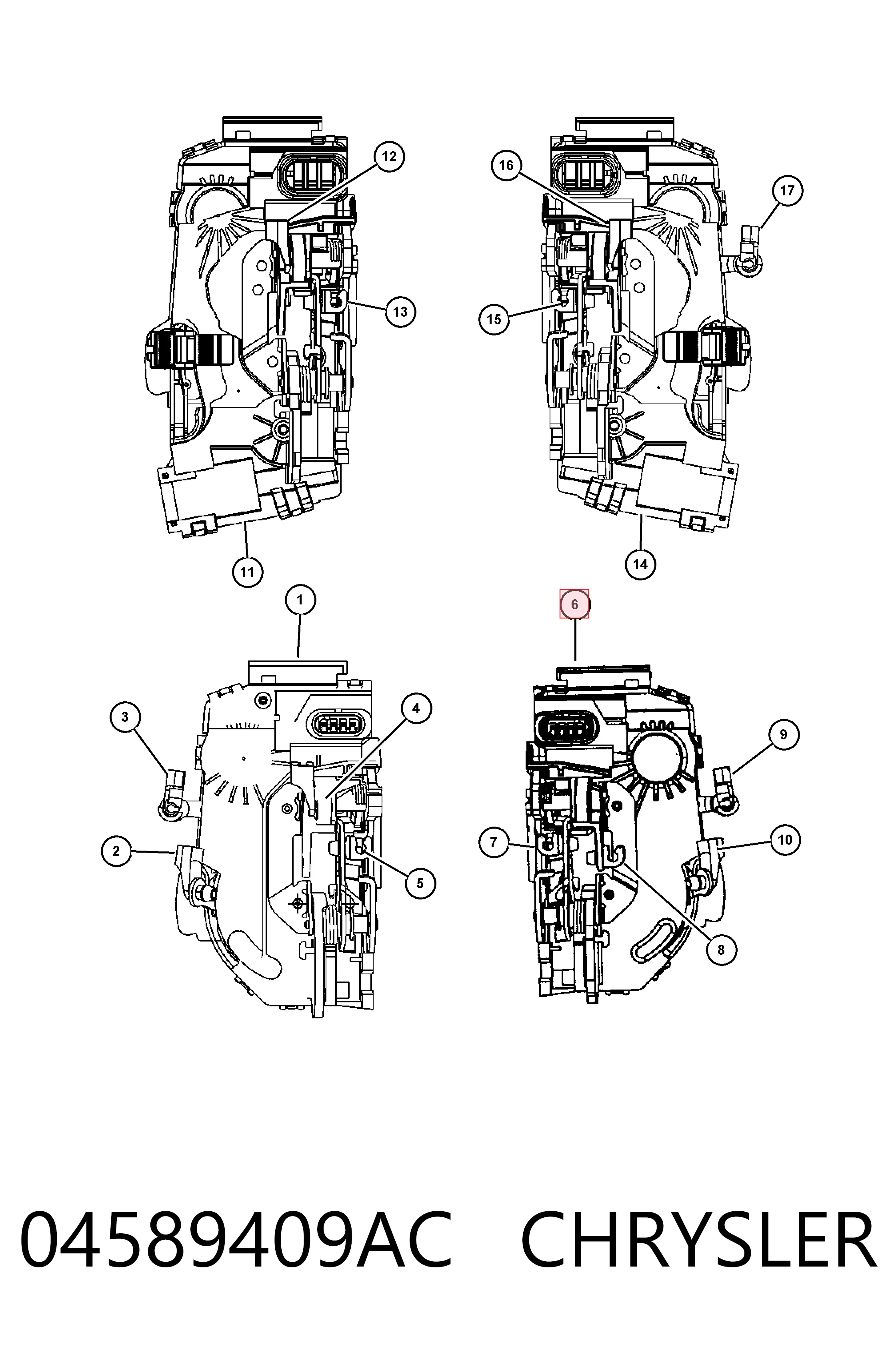 Cerradura de puerta para Jeep Patriot  