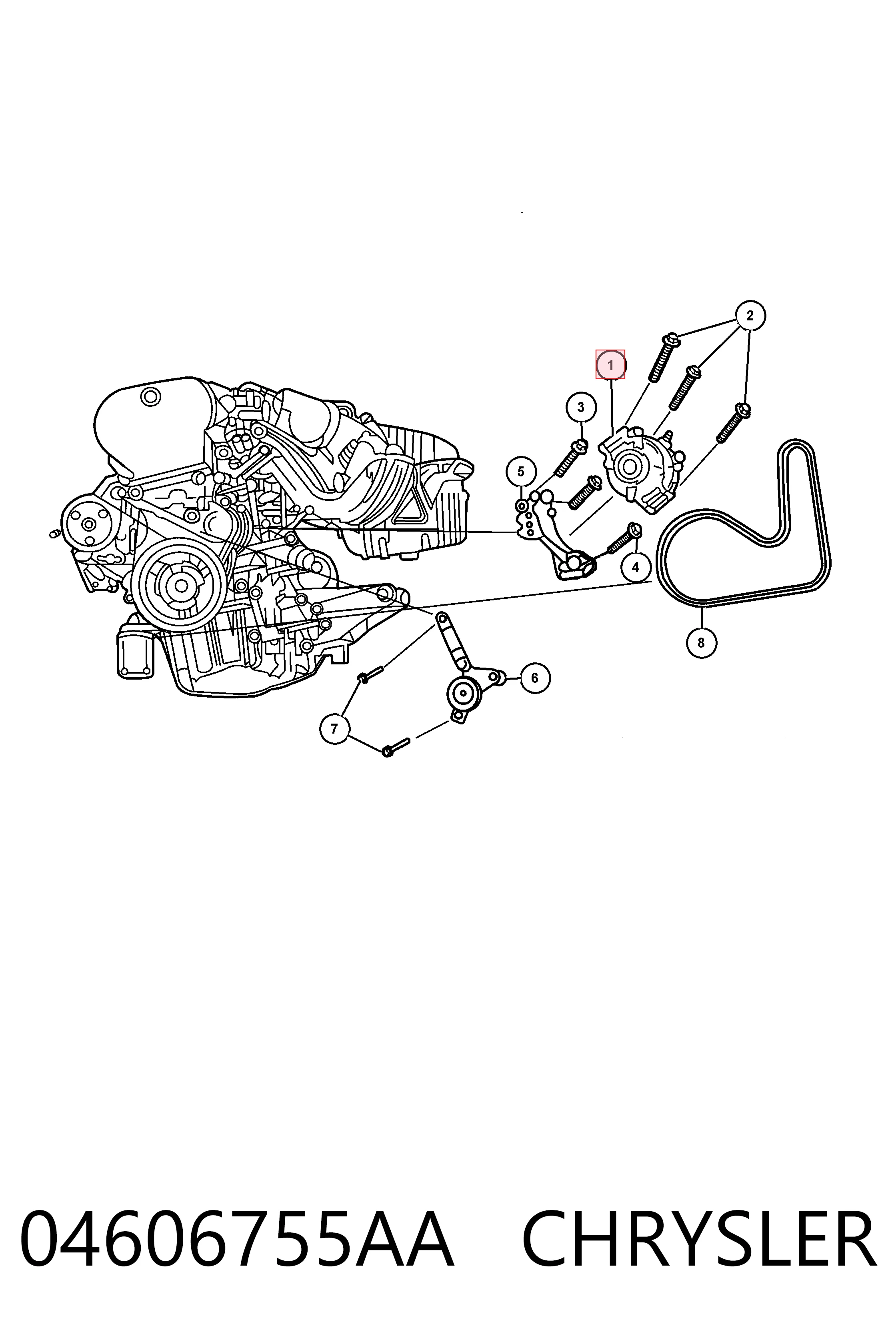 04606755AA Chrysler Alternador de coche