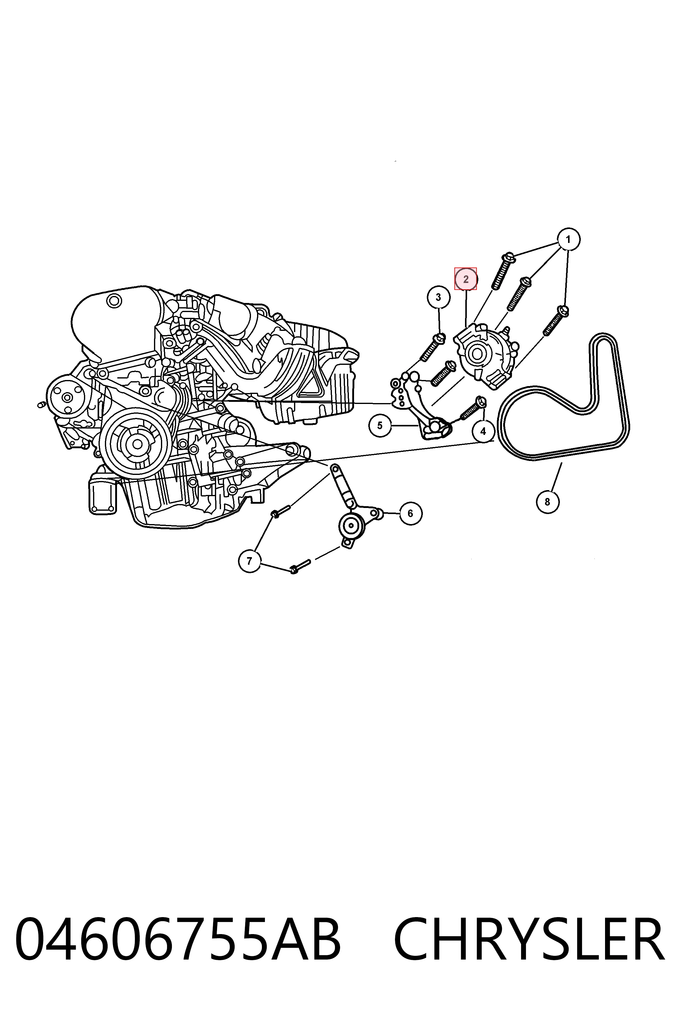 04606755AB Chrysler Alternador de coche