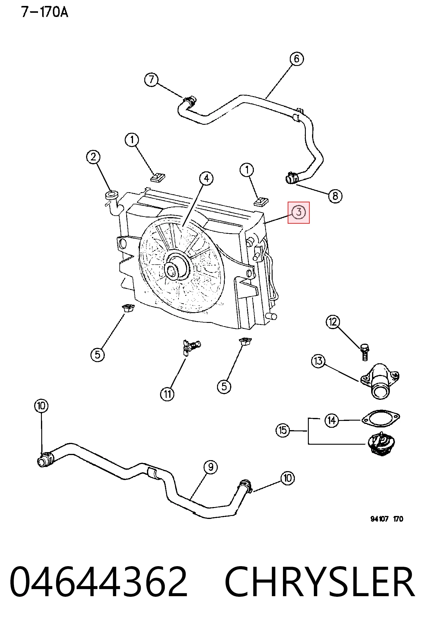 Refrigeración del motor para Chrysler Voyager I ES 