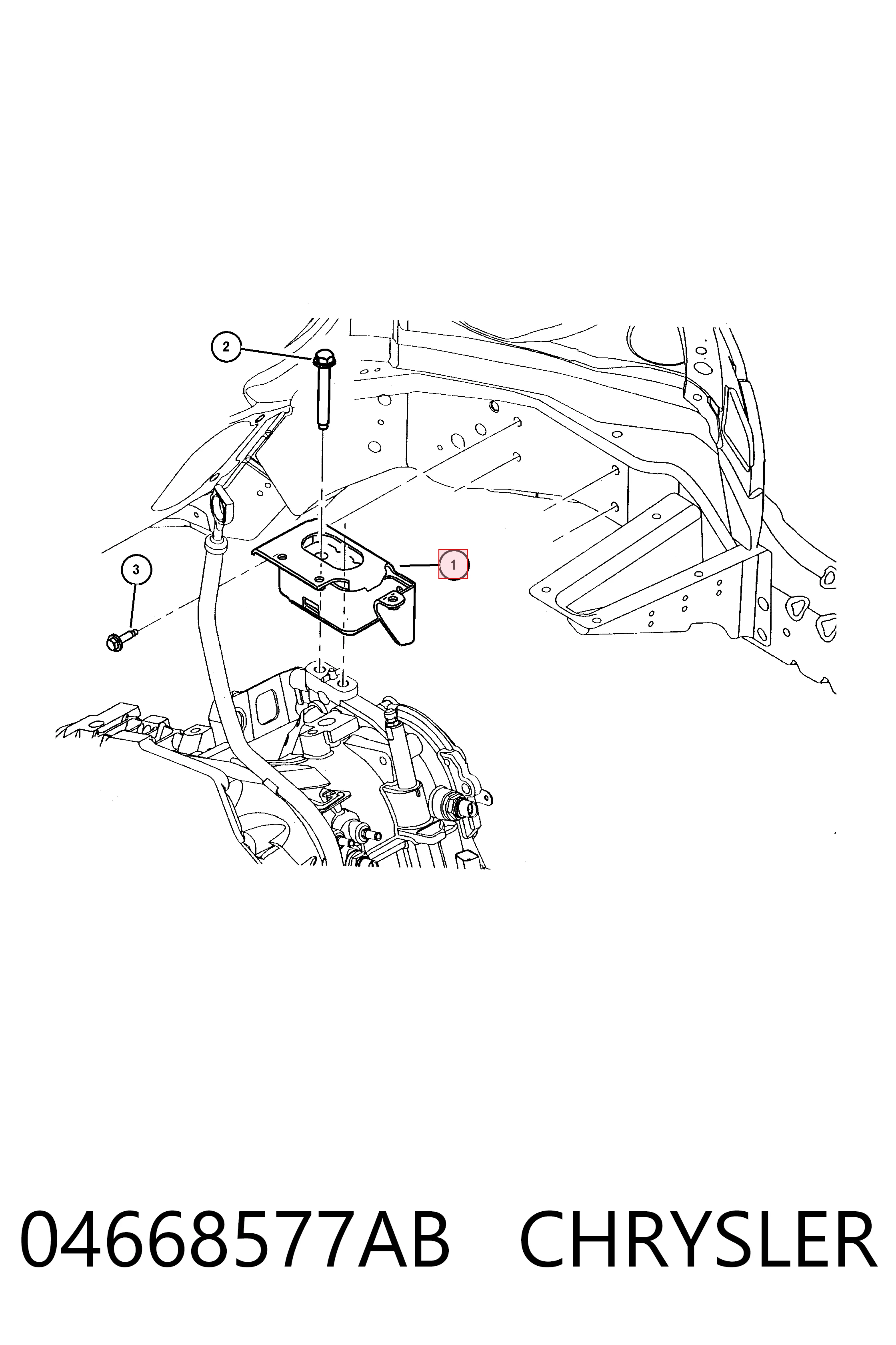 04668577AB Chrysler Soportes de motor delantero