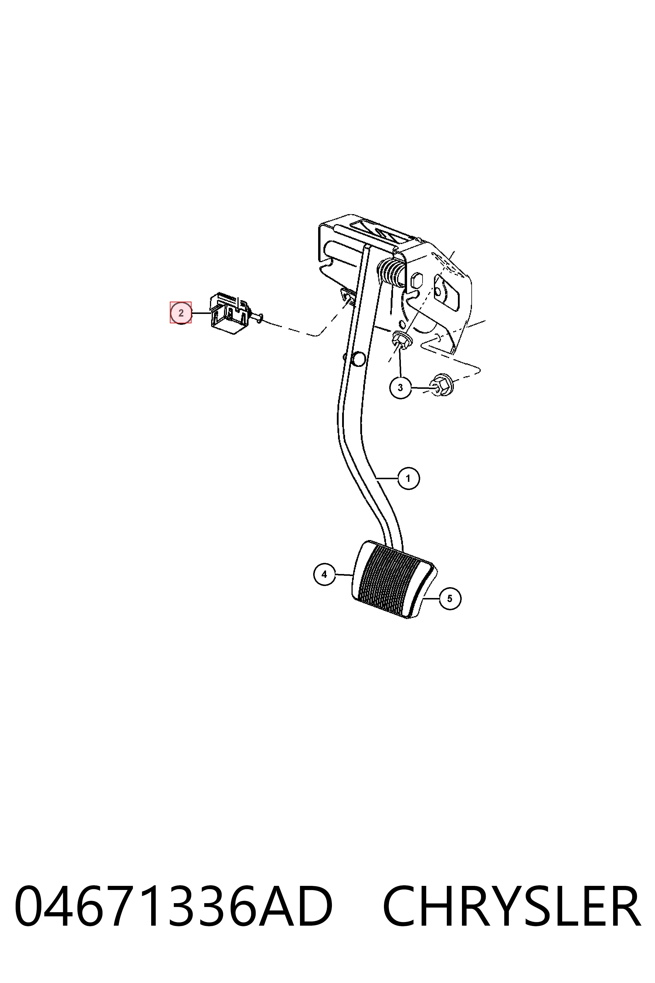 04671336AD Chrysler Interruptor luces de freno