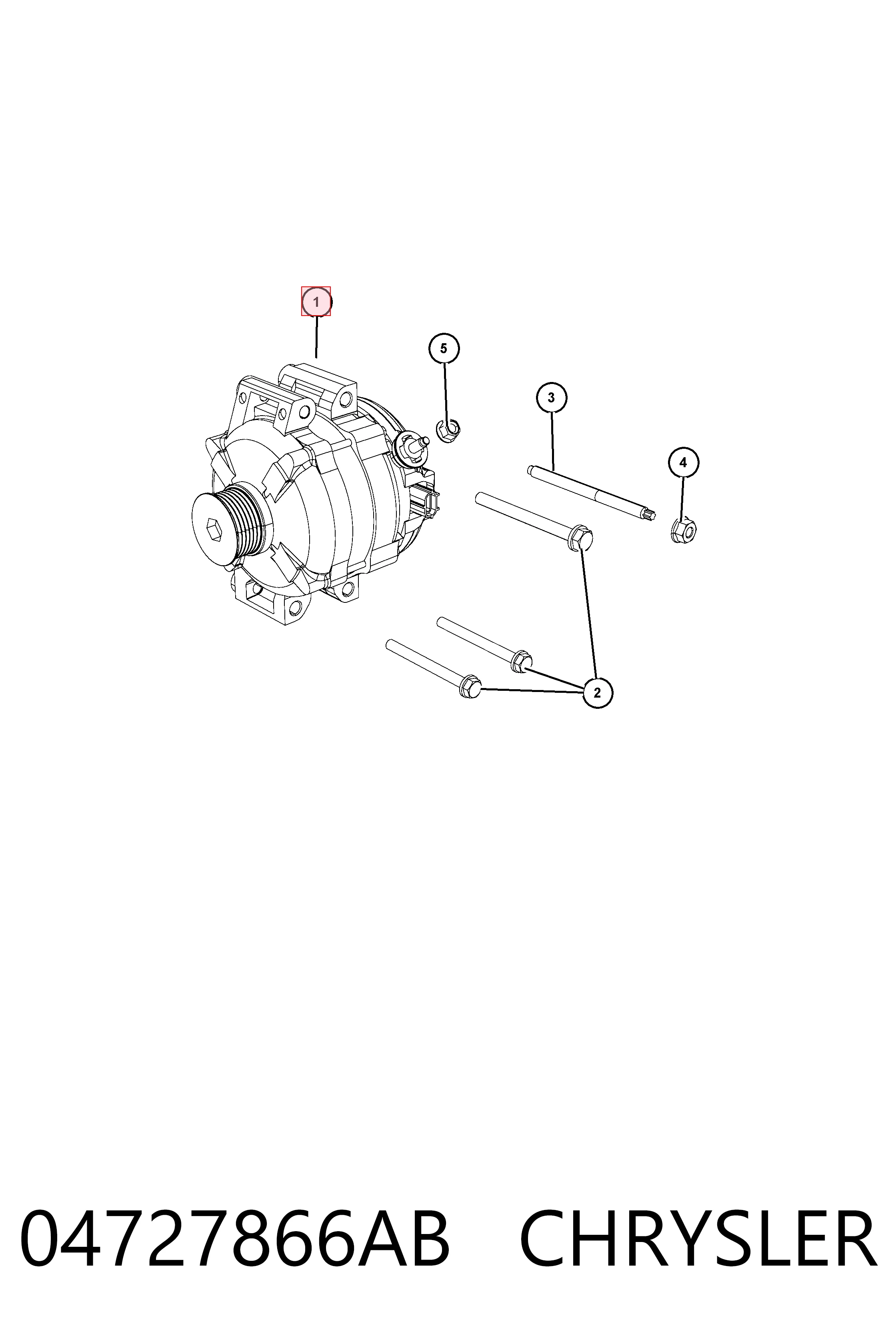 04727866AB Chrysler Alternador de coche