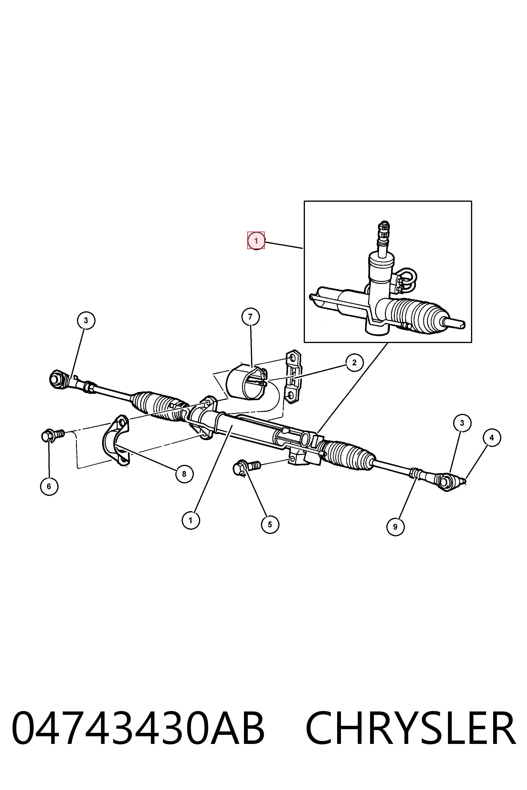 Cremallera caja de direccion para Chrysler Voyager II GS 