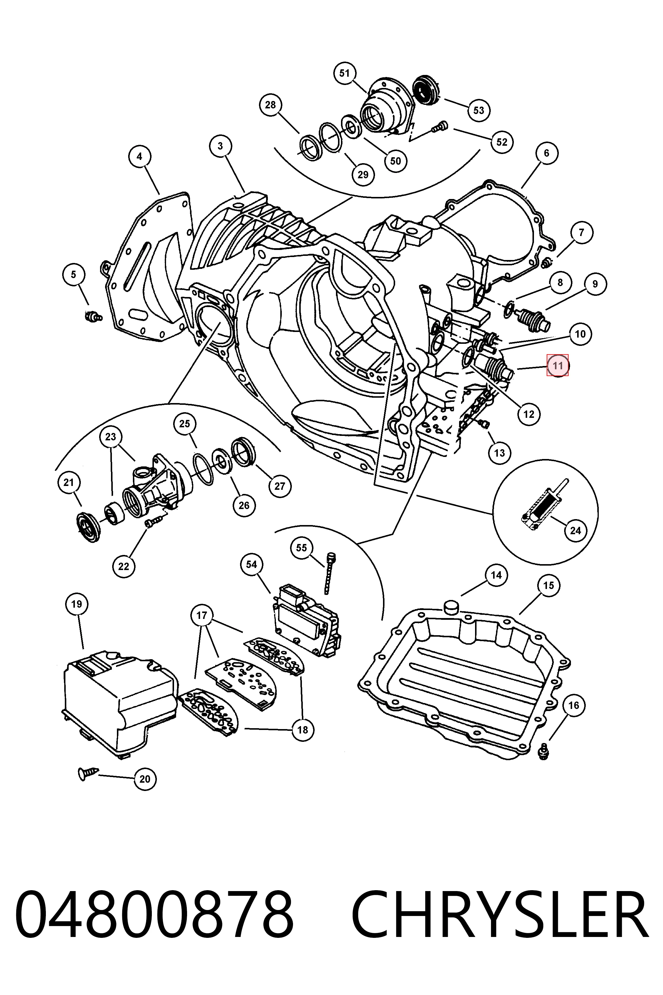 04800878 Chrysler Captador de velocidad
