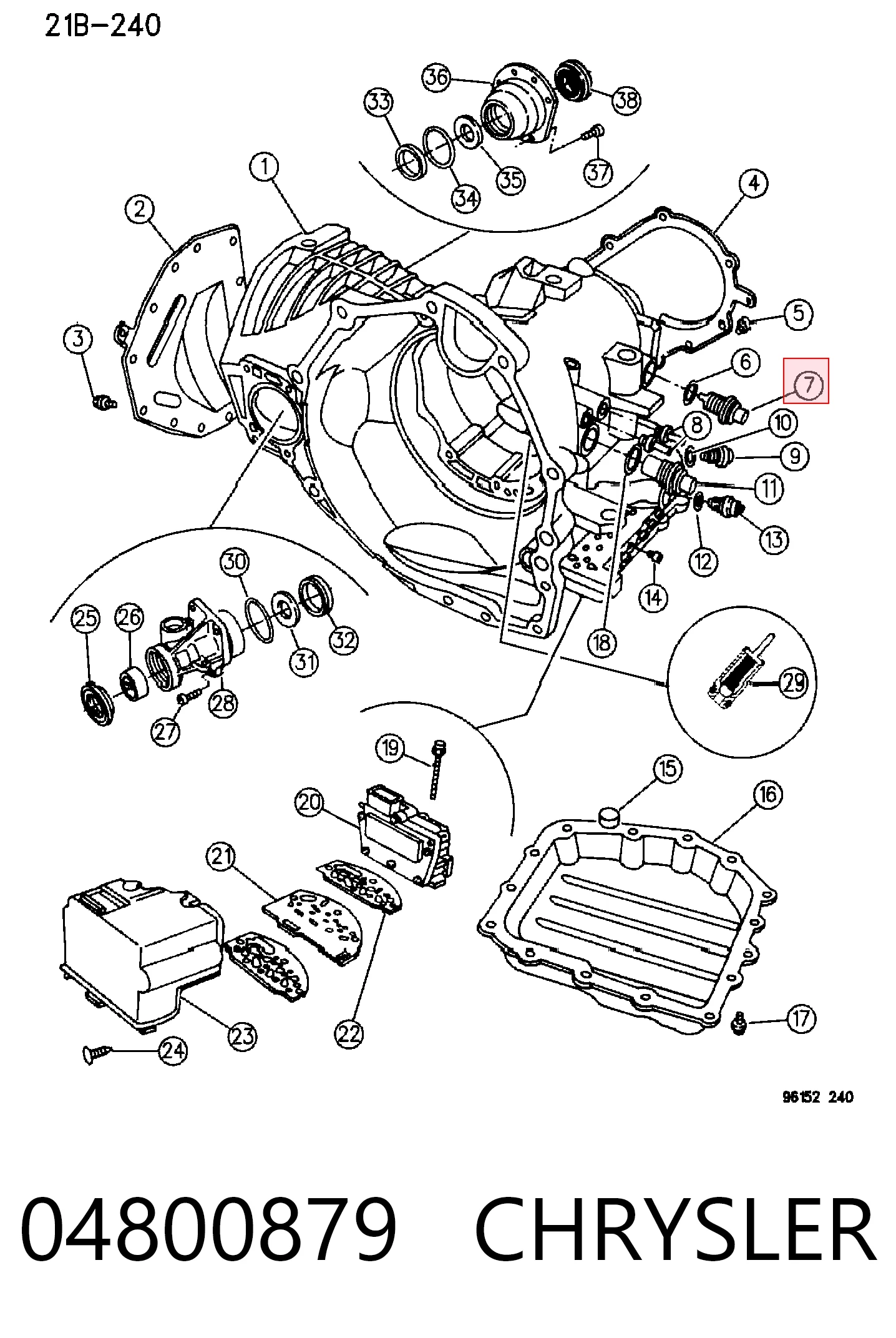 04800879 Chrysler Captador de velocidad