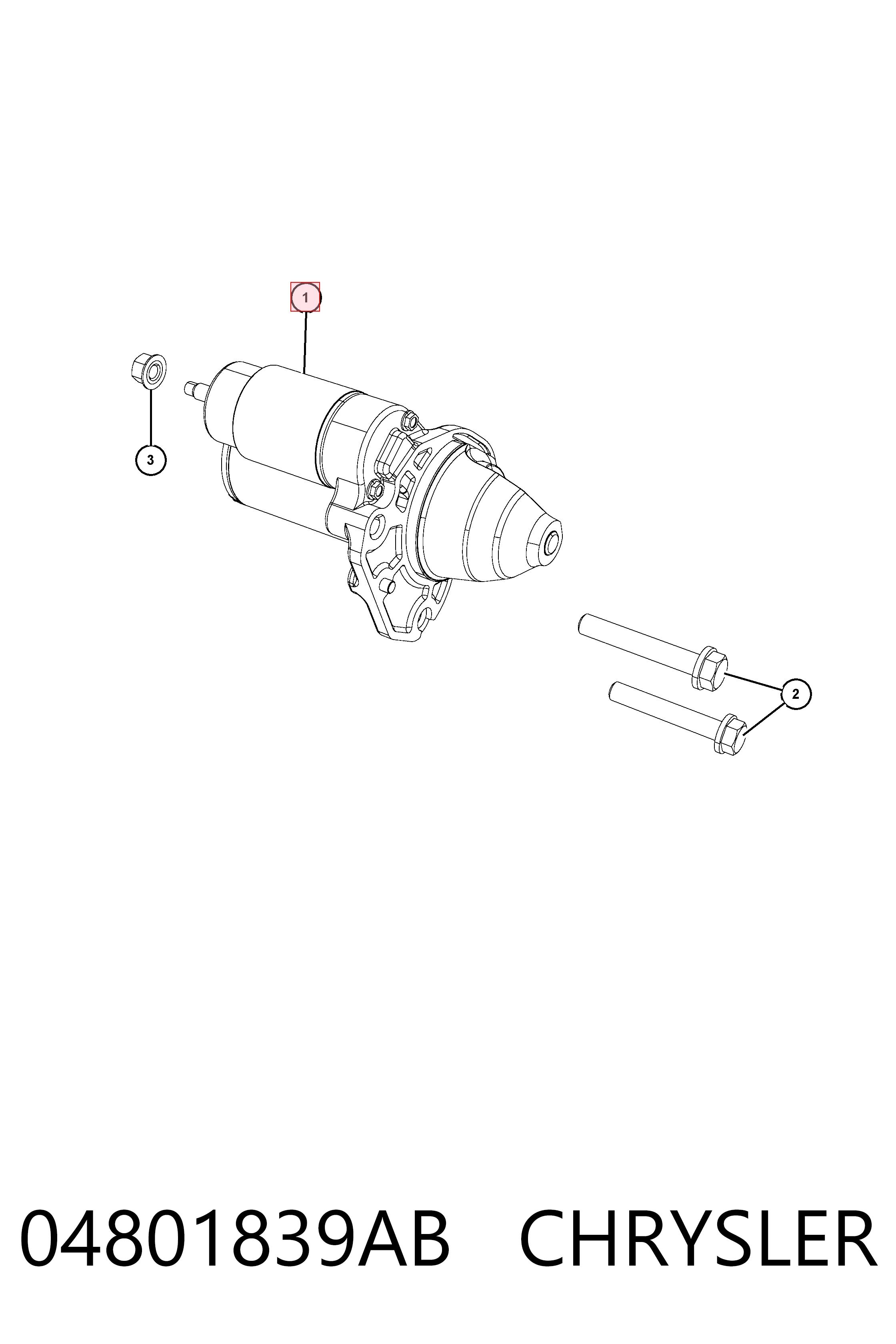 04801839AB Chrysler Arranque motores