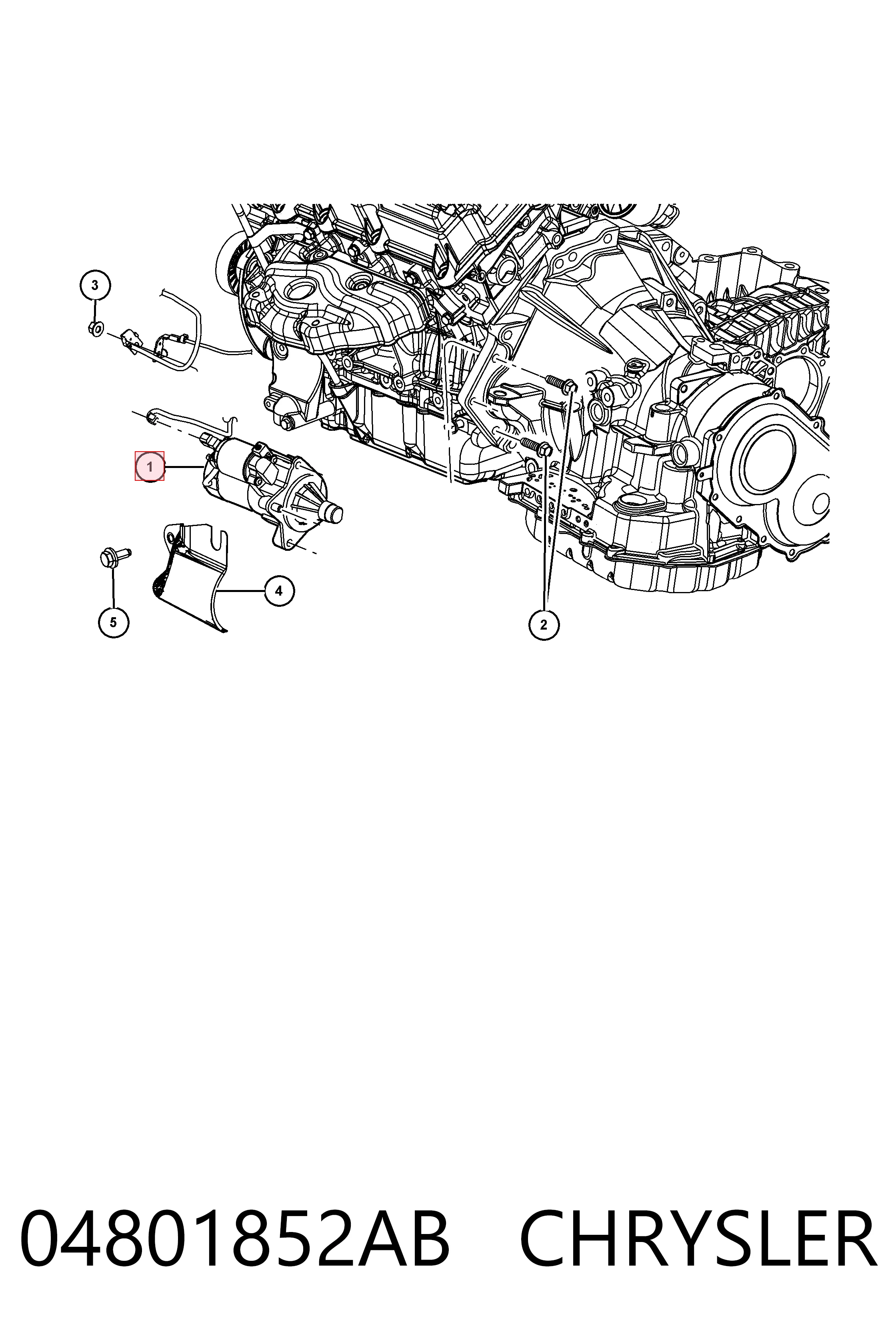 04801852AB Chrysler Arranque motores