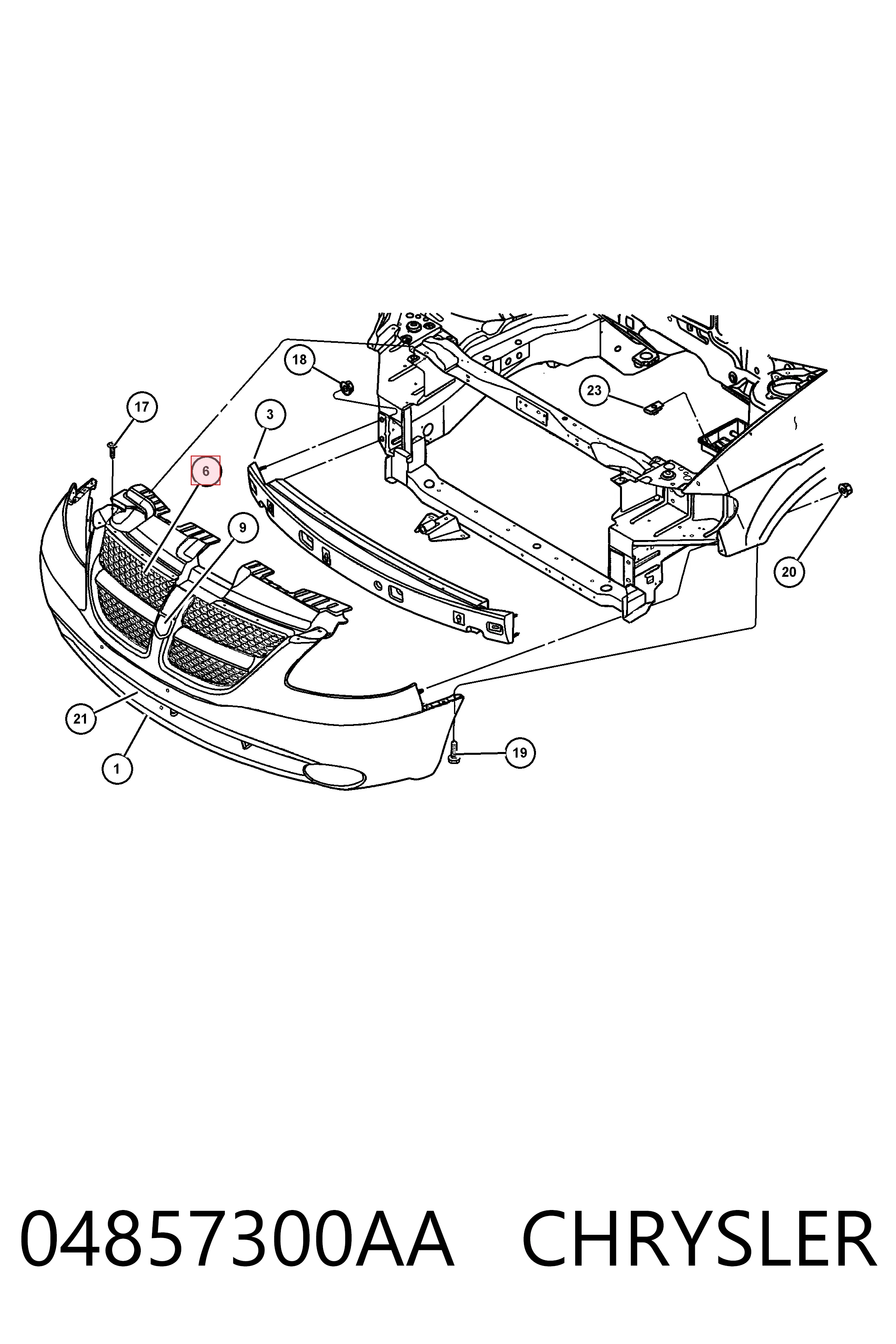 Calandra para Chrysler Voyager III RG, RS