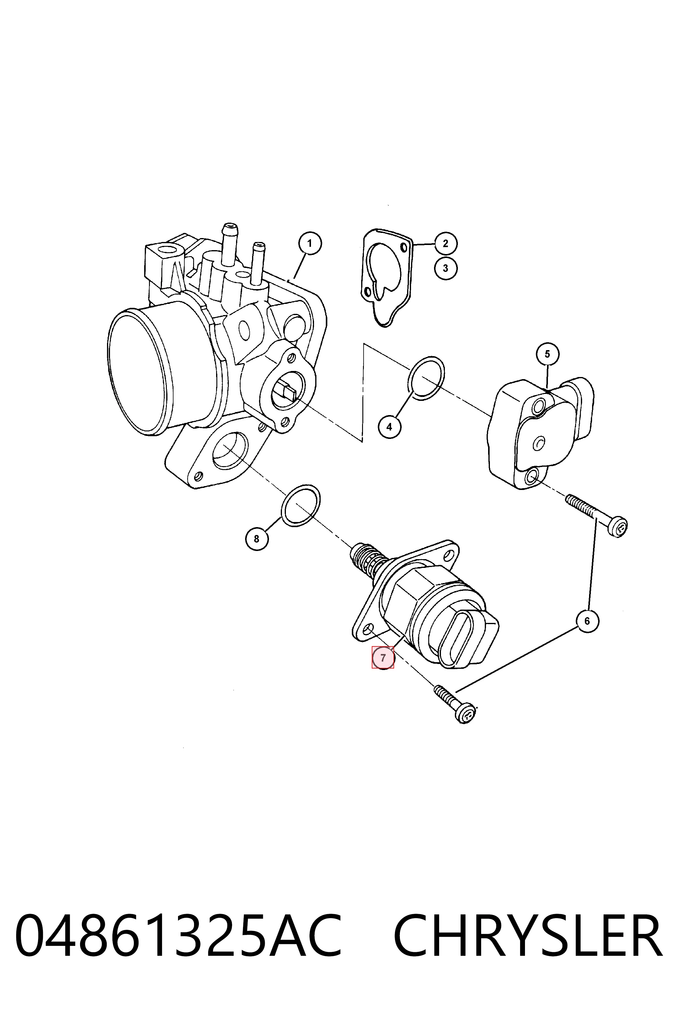 K04593849AA Fiat/Alfa/Lancia Regulador de ralentí