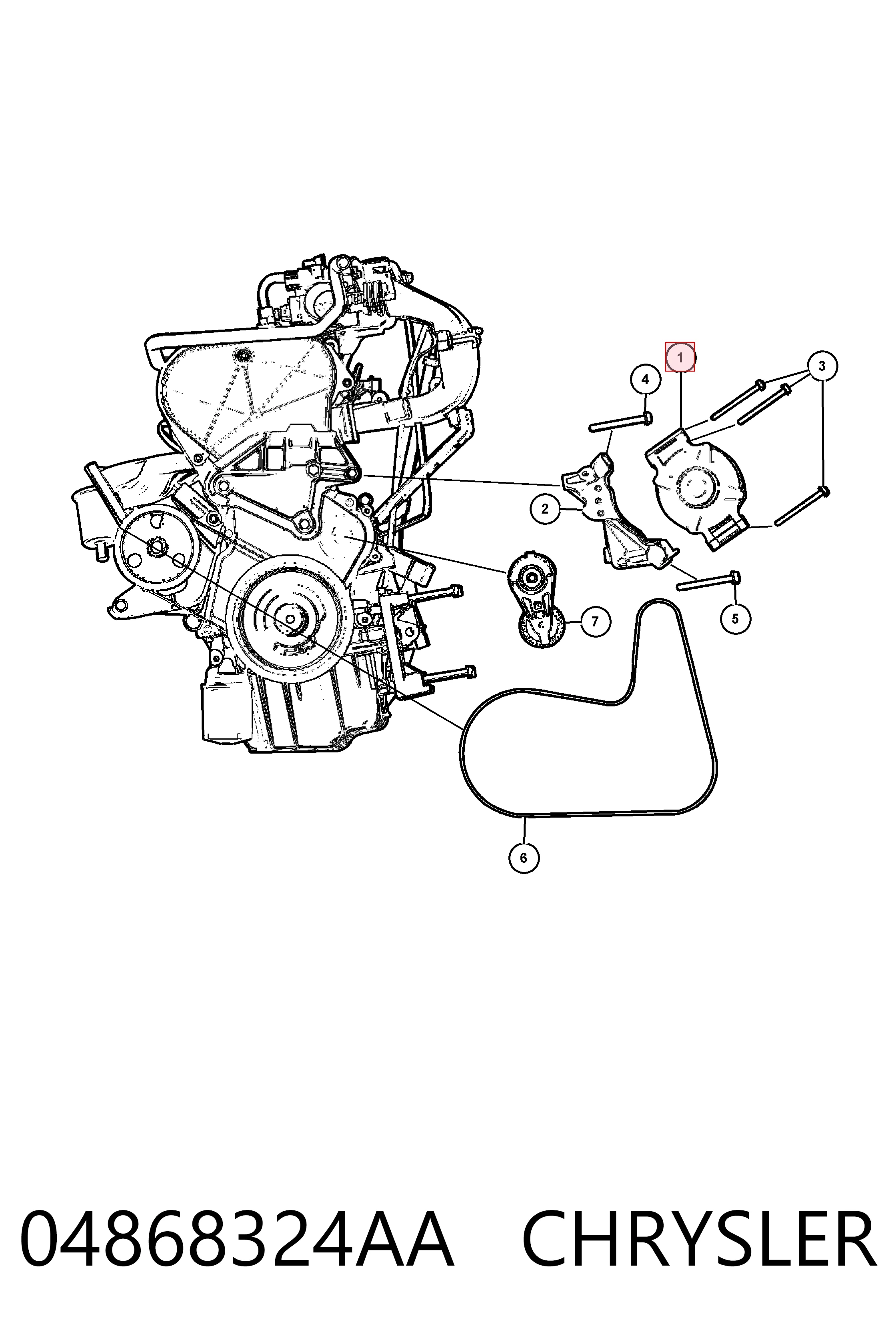 04868324AA Chrysler Alternador de coche