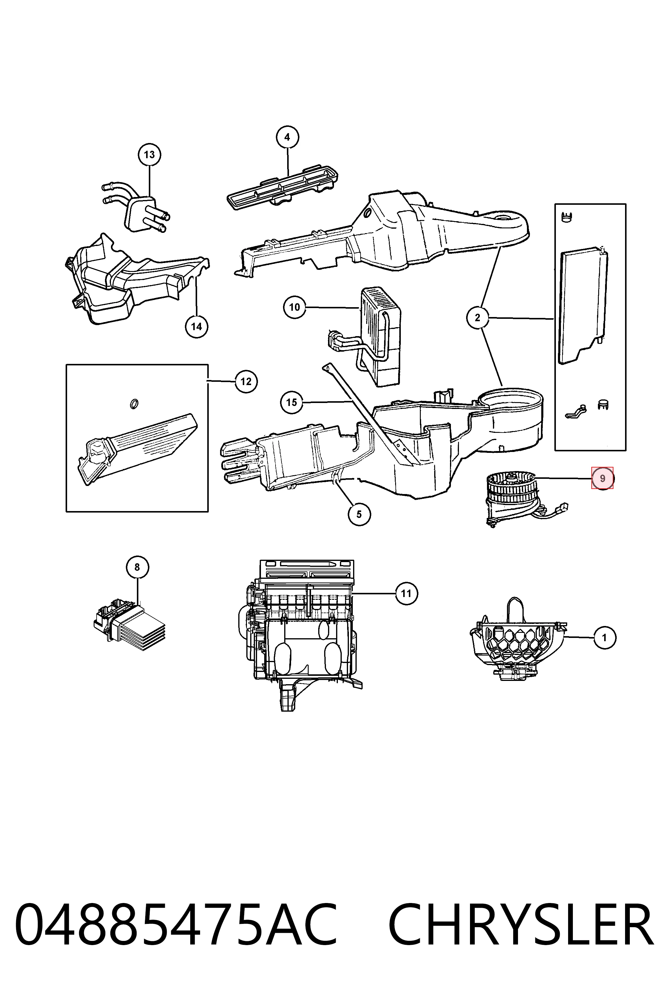 Comprar K04885475AB Fiat/Alfa/Lancia Motor de calefacción