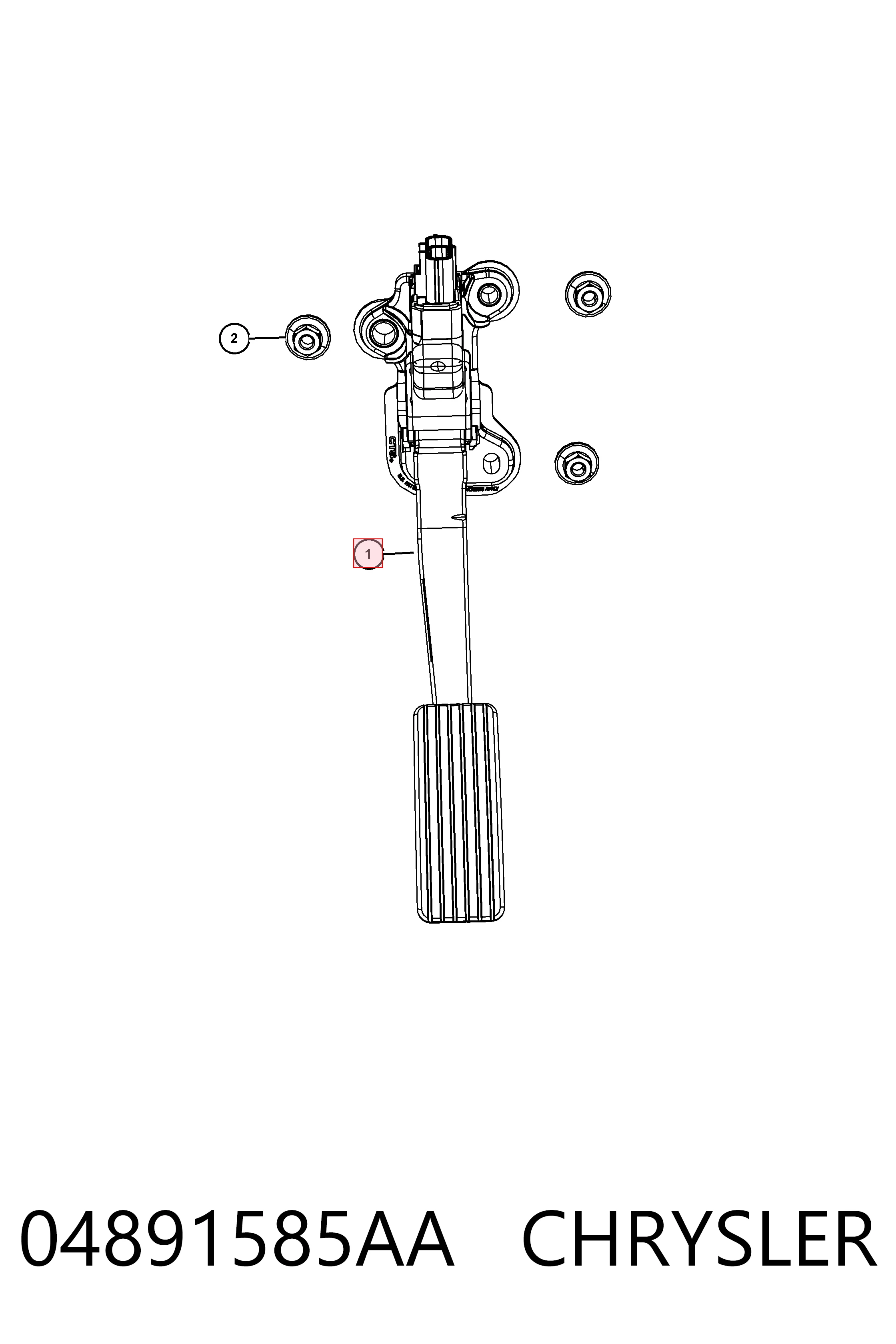 04891585AA Chrysler Pedal de aceleracion