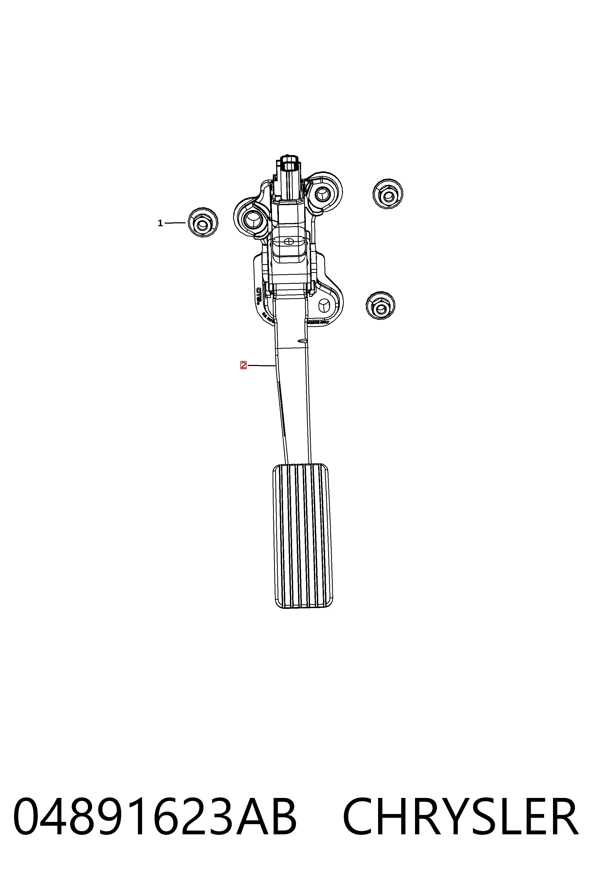 04891623AB Chrysler Pedal de aceleracion