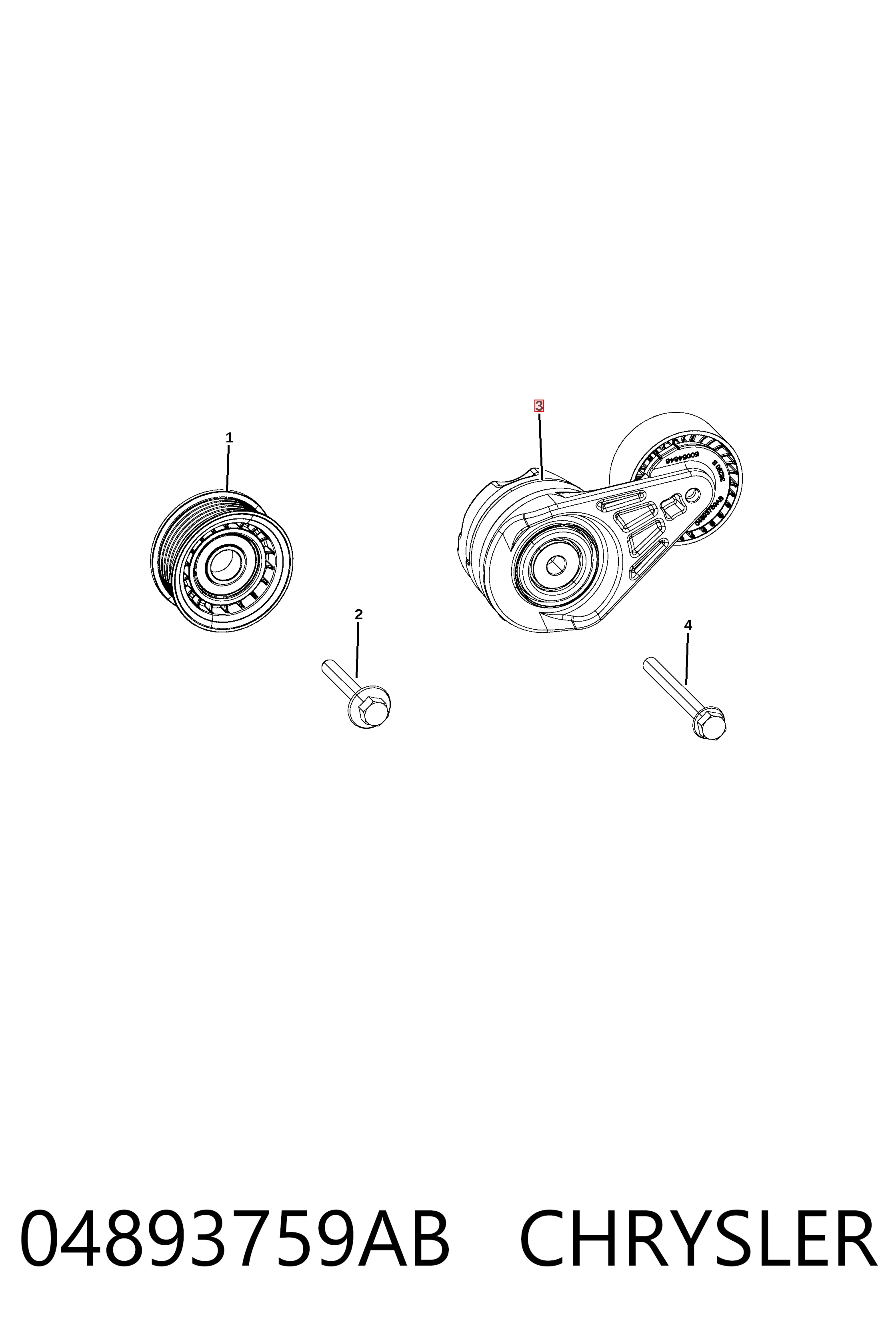 Tensor de correa de alternador para Jeep Compass  MP