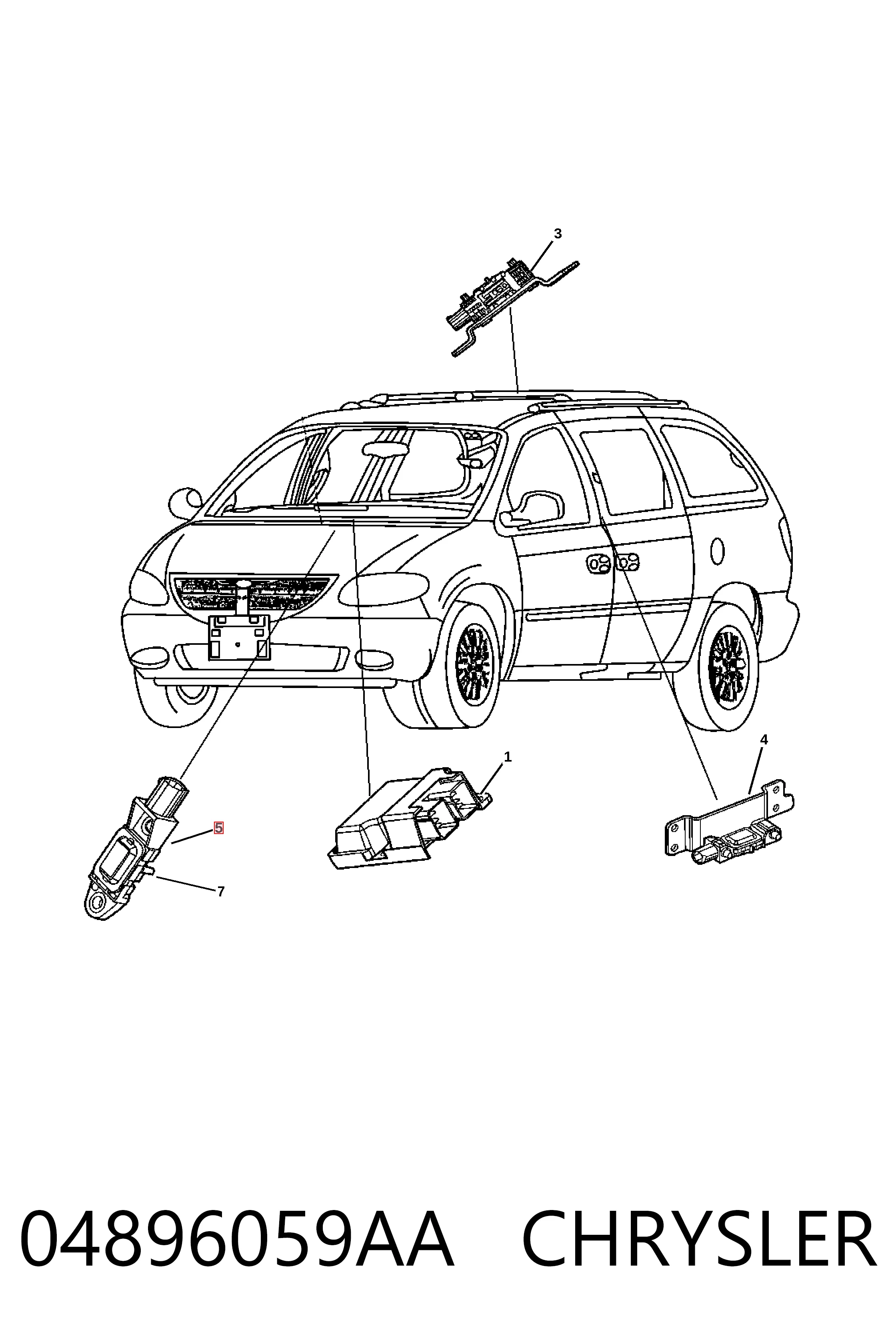 Sensor de airbag delantero Mitsubishi 04896023AA precio, desde 40,66 EUR