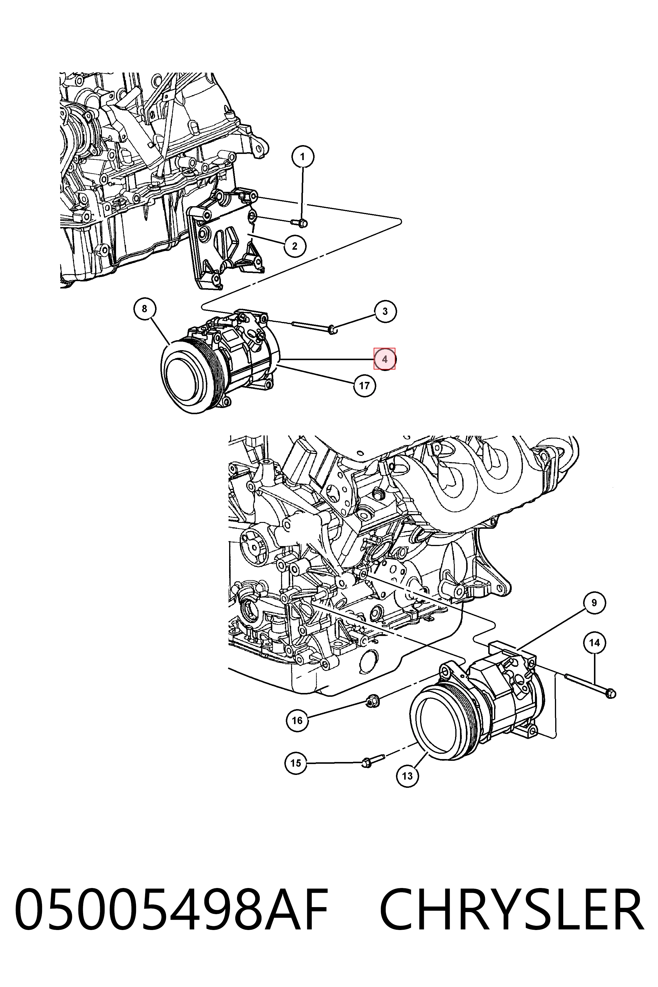 Compresor de aire acondicionado R5005498AF Mitsubishi