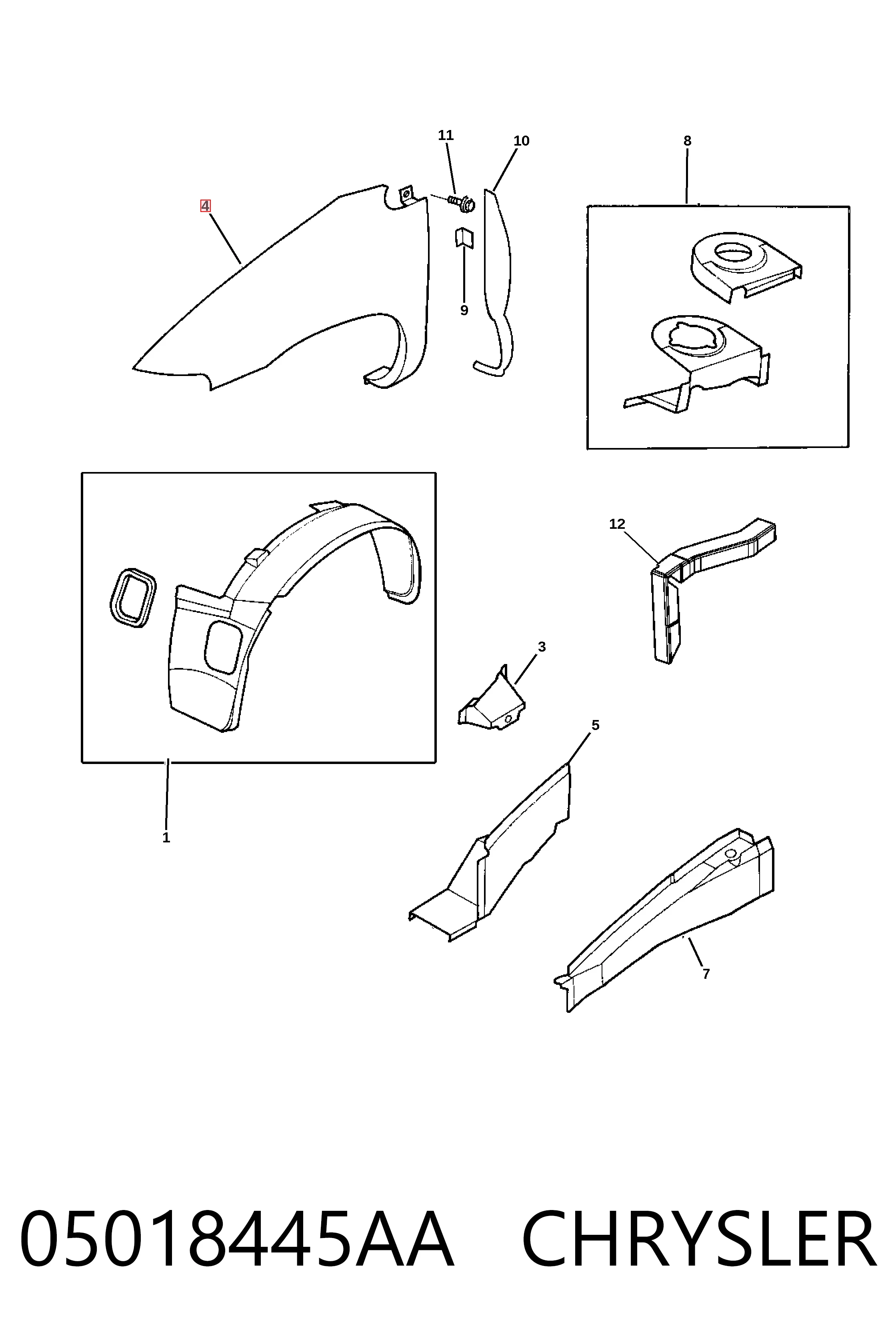 Comprar Aleta delantera izquierda Chrysler Voyager III RG, RS
