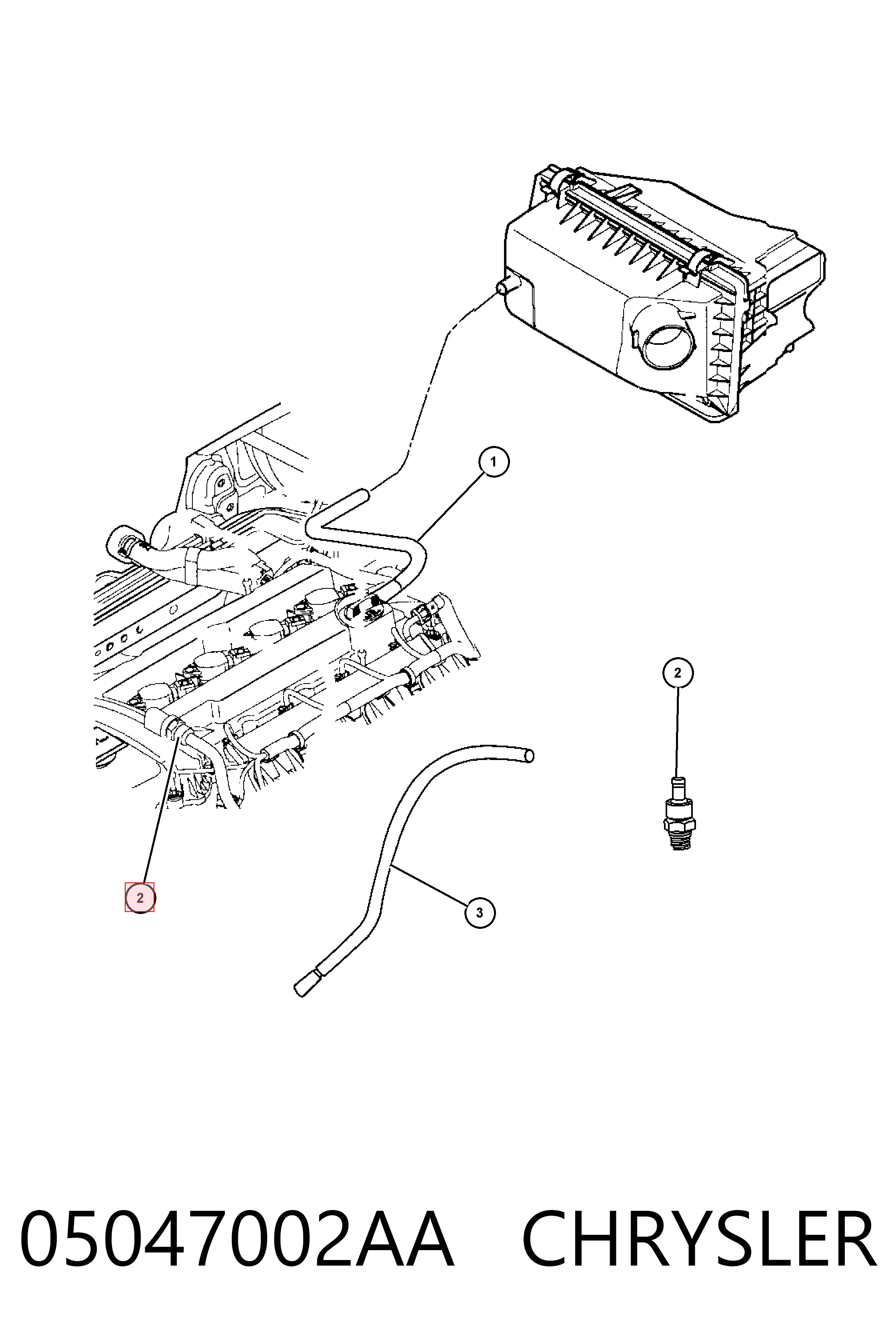 Válvula de ventilación del cárter para Dodge Journey  